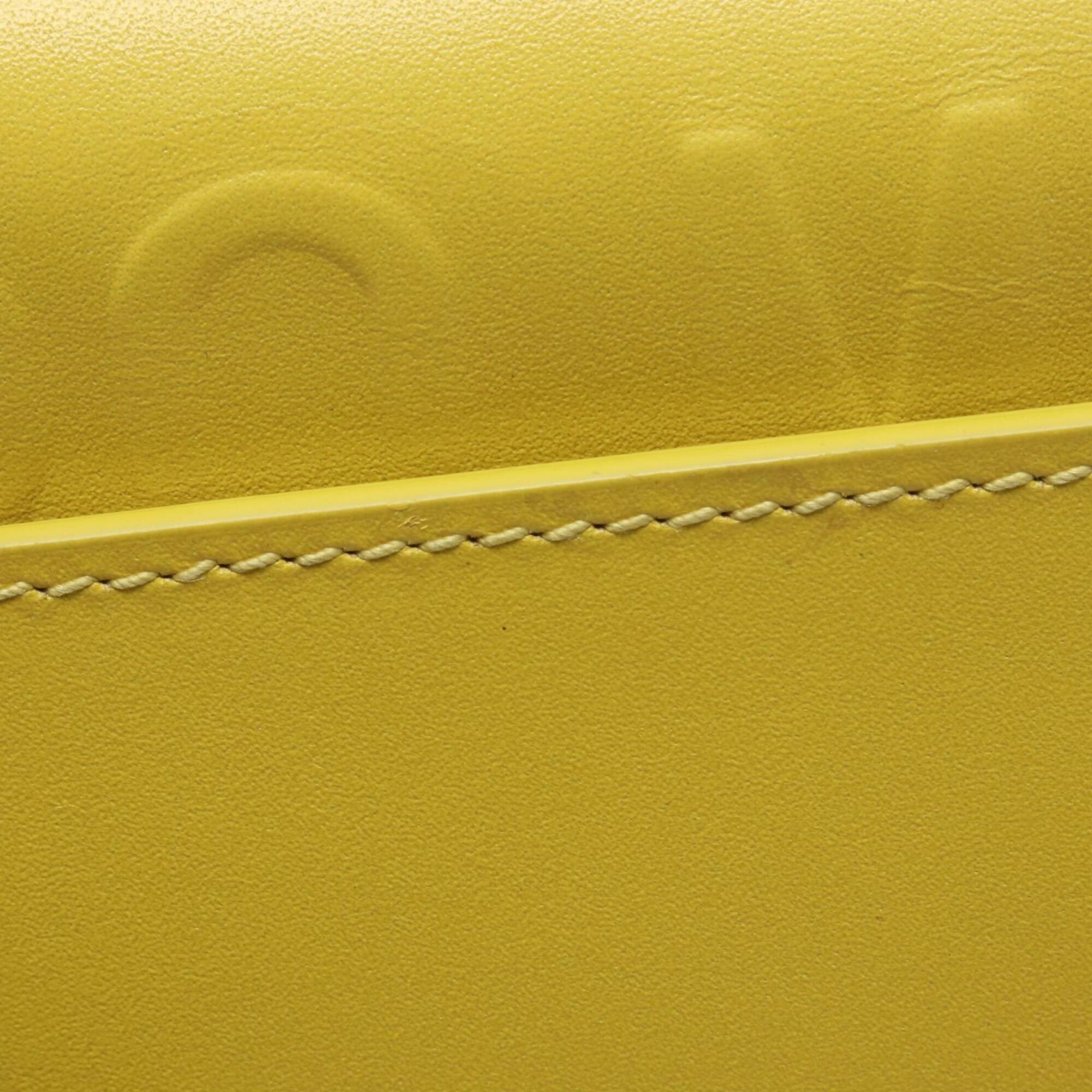 Christian Dior Yellow Leather Handbag Shoulder Bag (Pre-Owned)