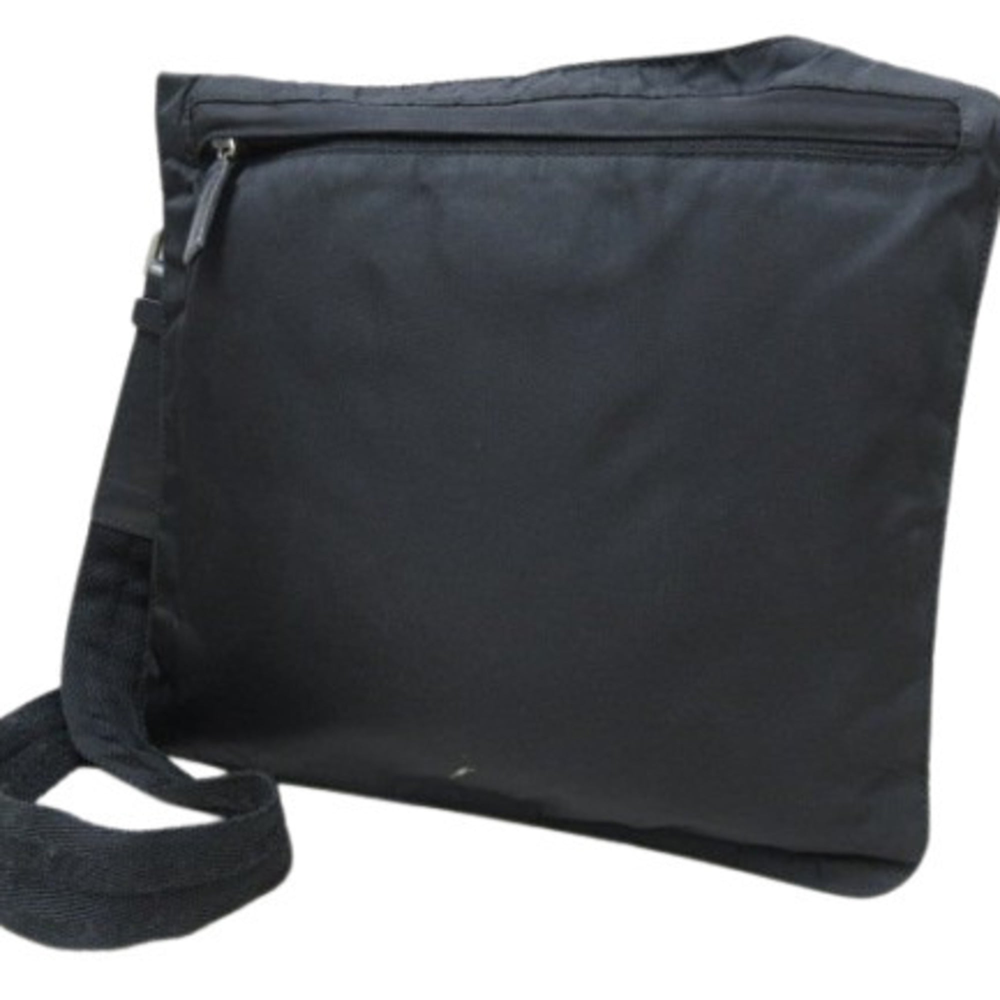 Prada Black Nylon Leather Shoulder Bag (Pre-Owned)