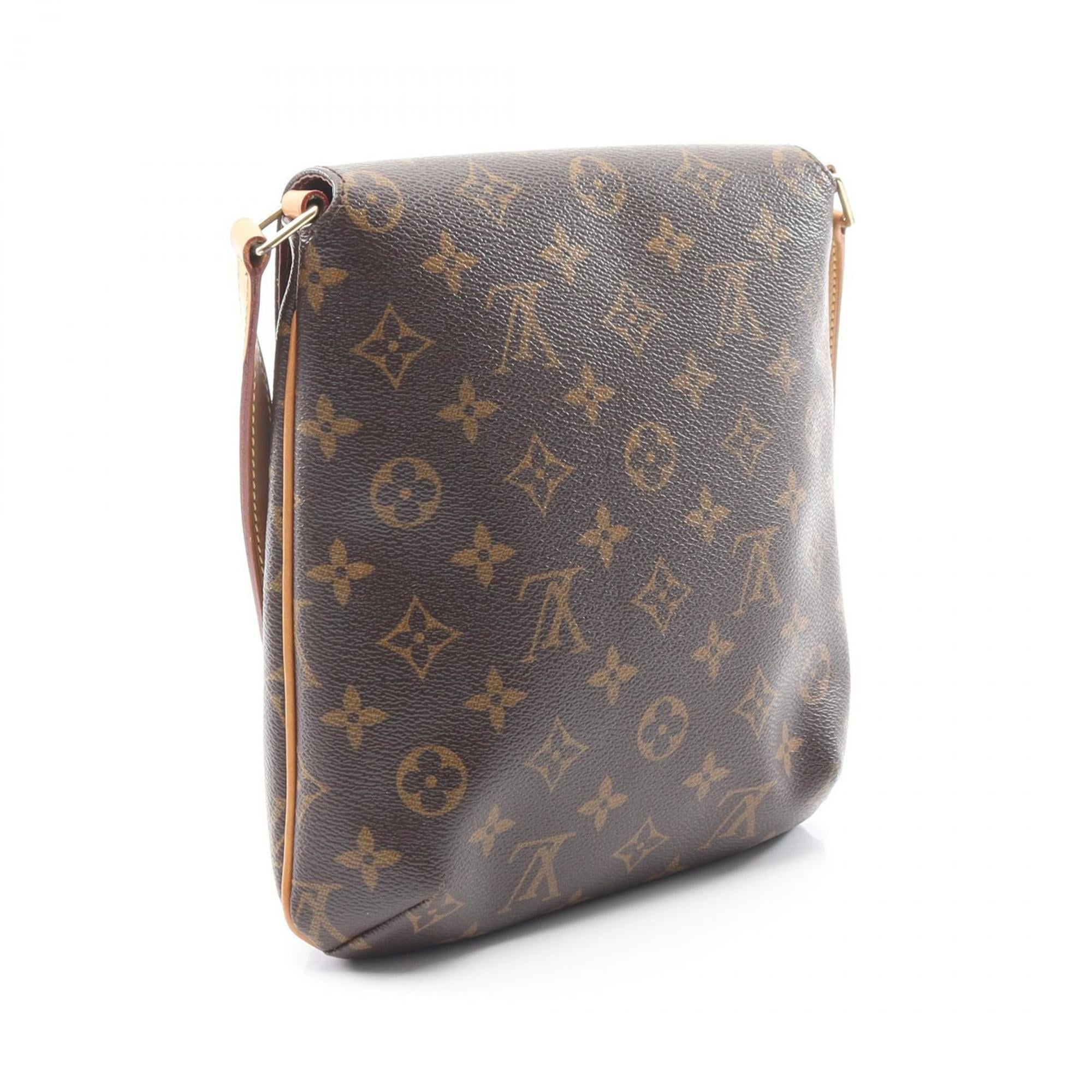 Louis Vuitton Brown Monogram Coated Canvas Leather Handbag Shoulder Bag (Pre-Owned)