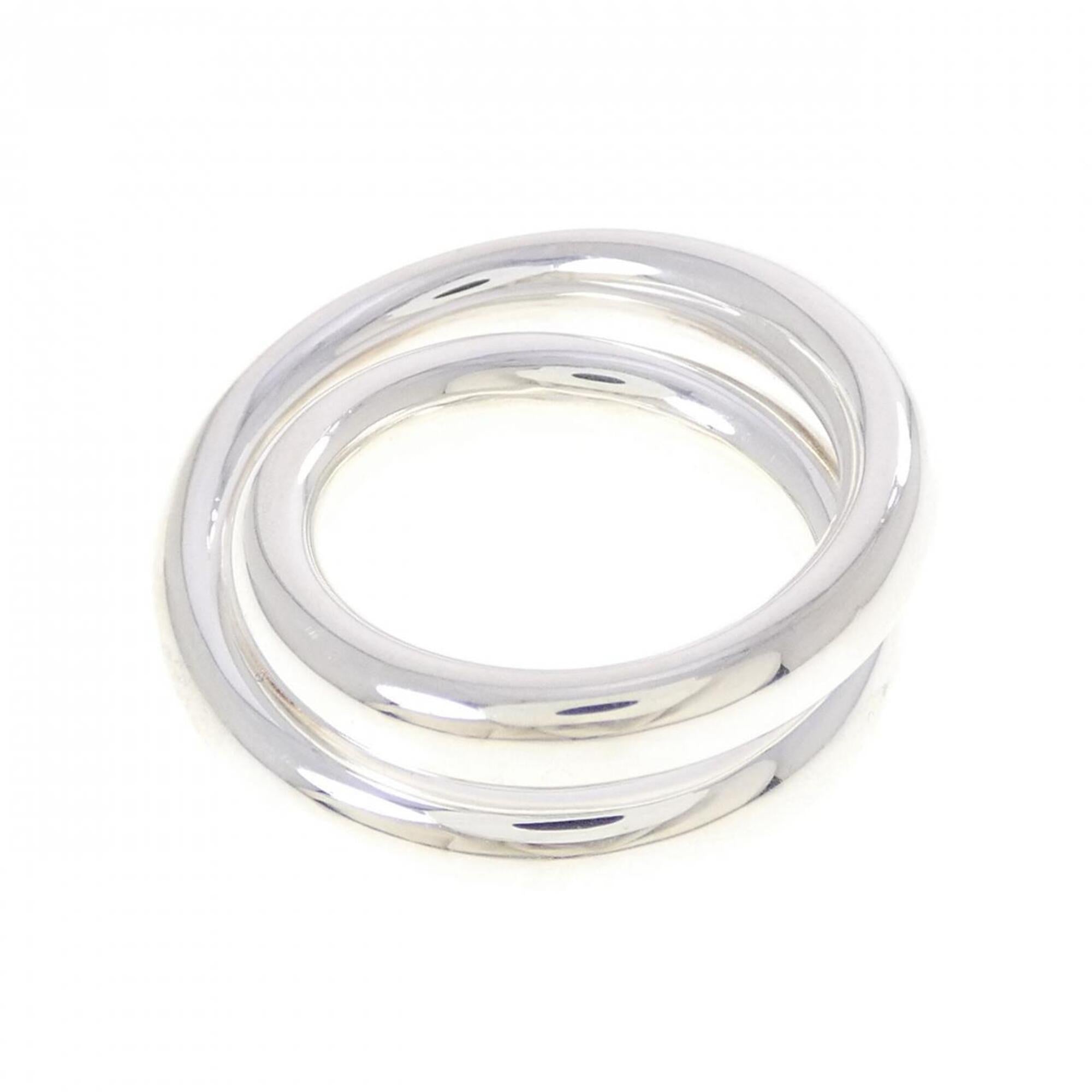 Hermes Silver 925 Band Ring (Pre-Owned)
