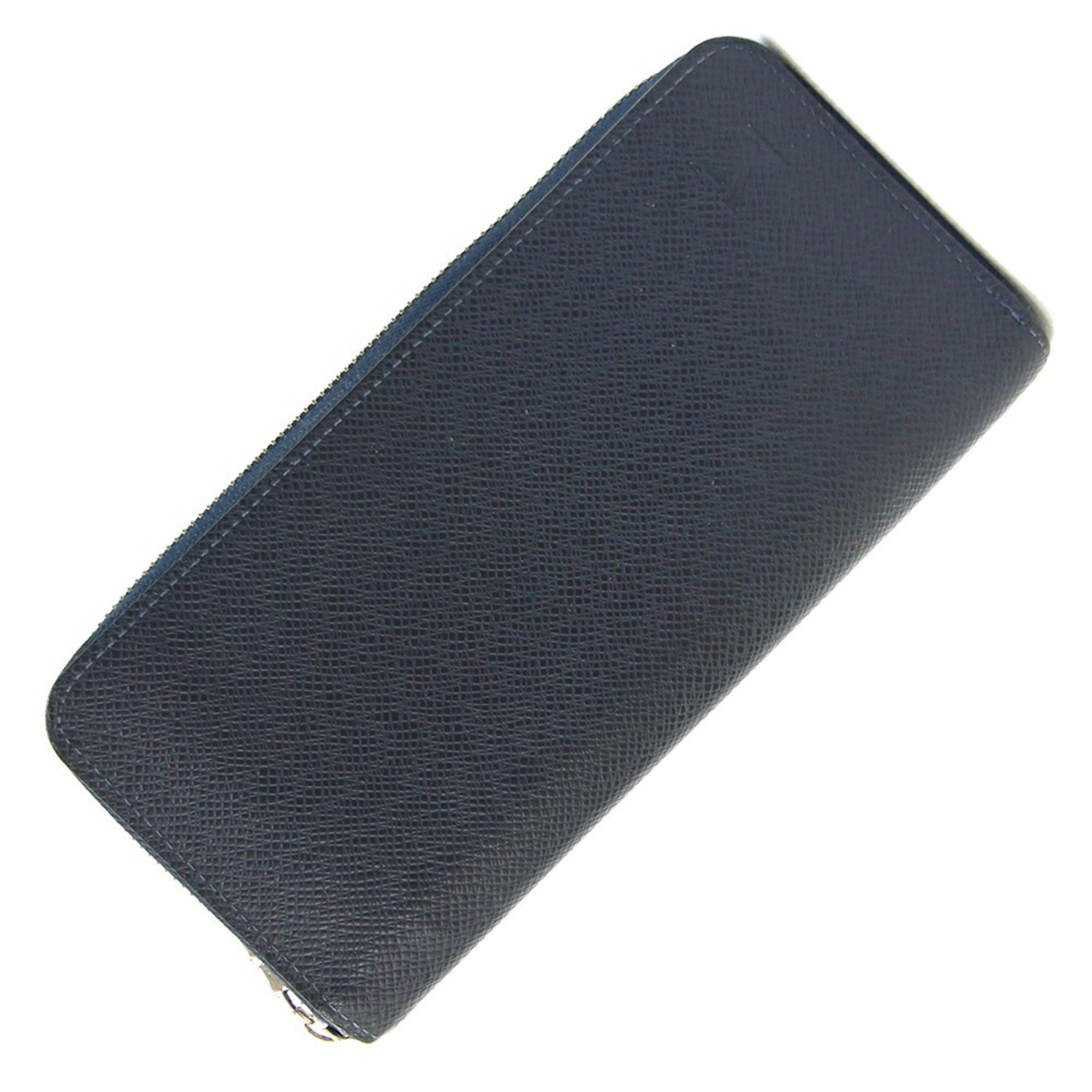 Louis Vuitton Taiga Navy Blue Taiga Leather Long Wallet (Bi-Fold) (Pre-Owned)