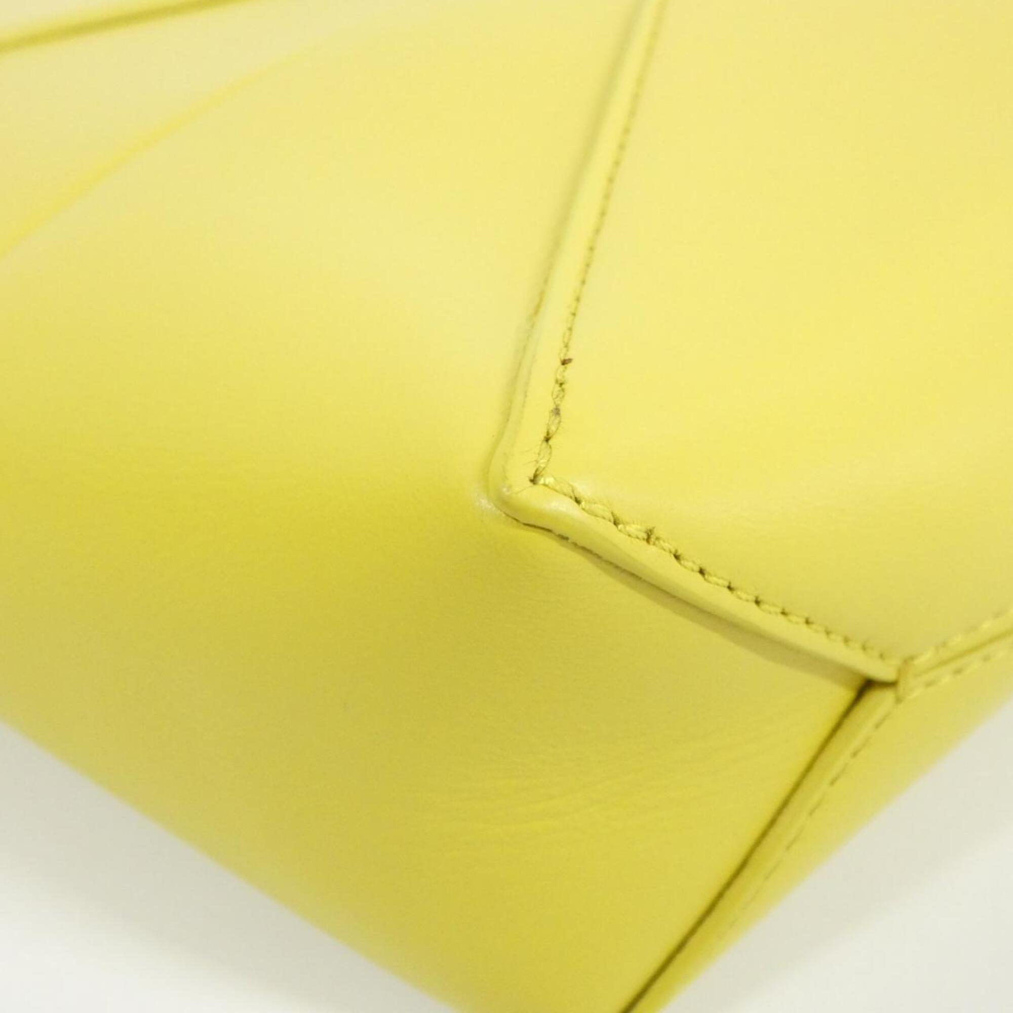 Loewe Yellow Leather Handbag Pouch (Pre-Owned)