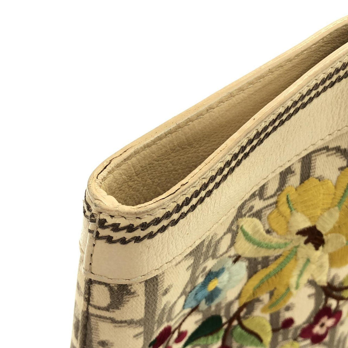 Christian Dior Ivory Multi-Color Canvas Handbag (Pre-Owned)