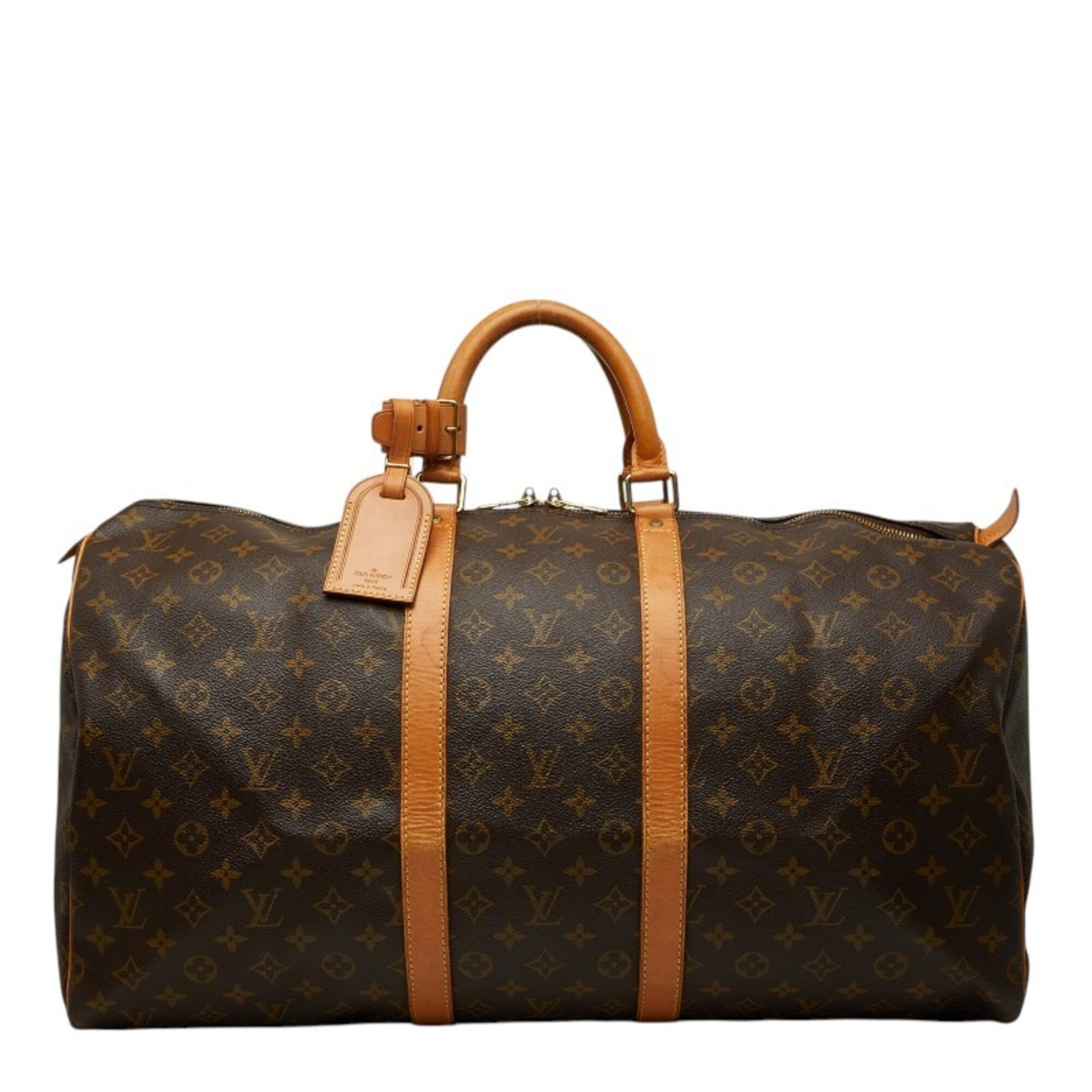 Louis Vuitton Brown Pvc Leather Boston Bag (Pre-Owned)