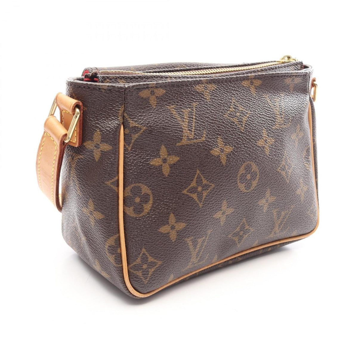 Louis Vuitton Brown Monogram Coated Canvas Leather Handbag Shoulder Bag (Pre-Owned)