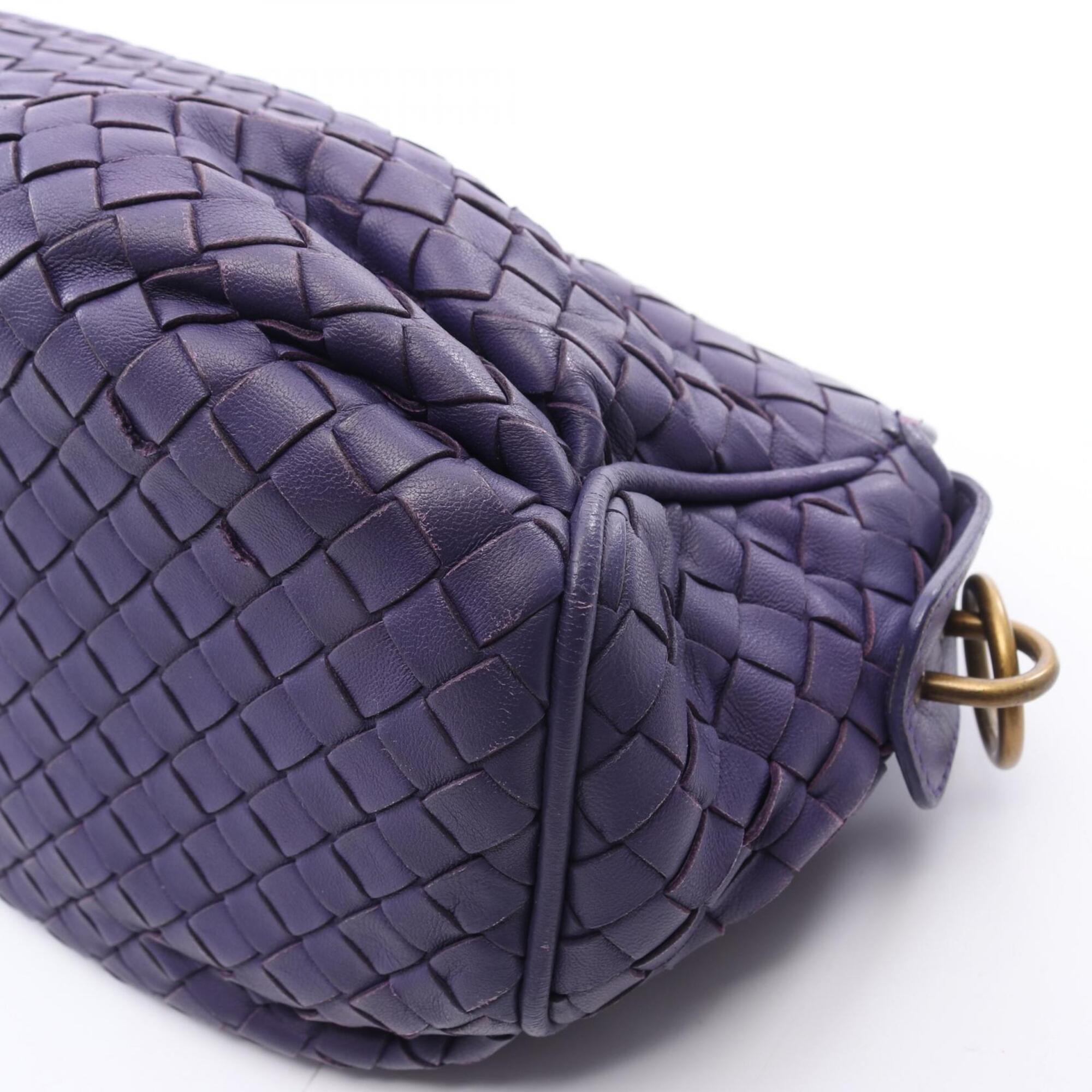 Bottega Veneta Purple Intrecciato Shoulder Bag (Pre-Owned)