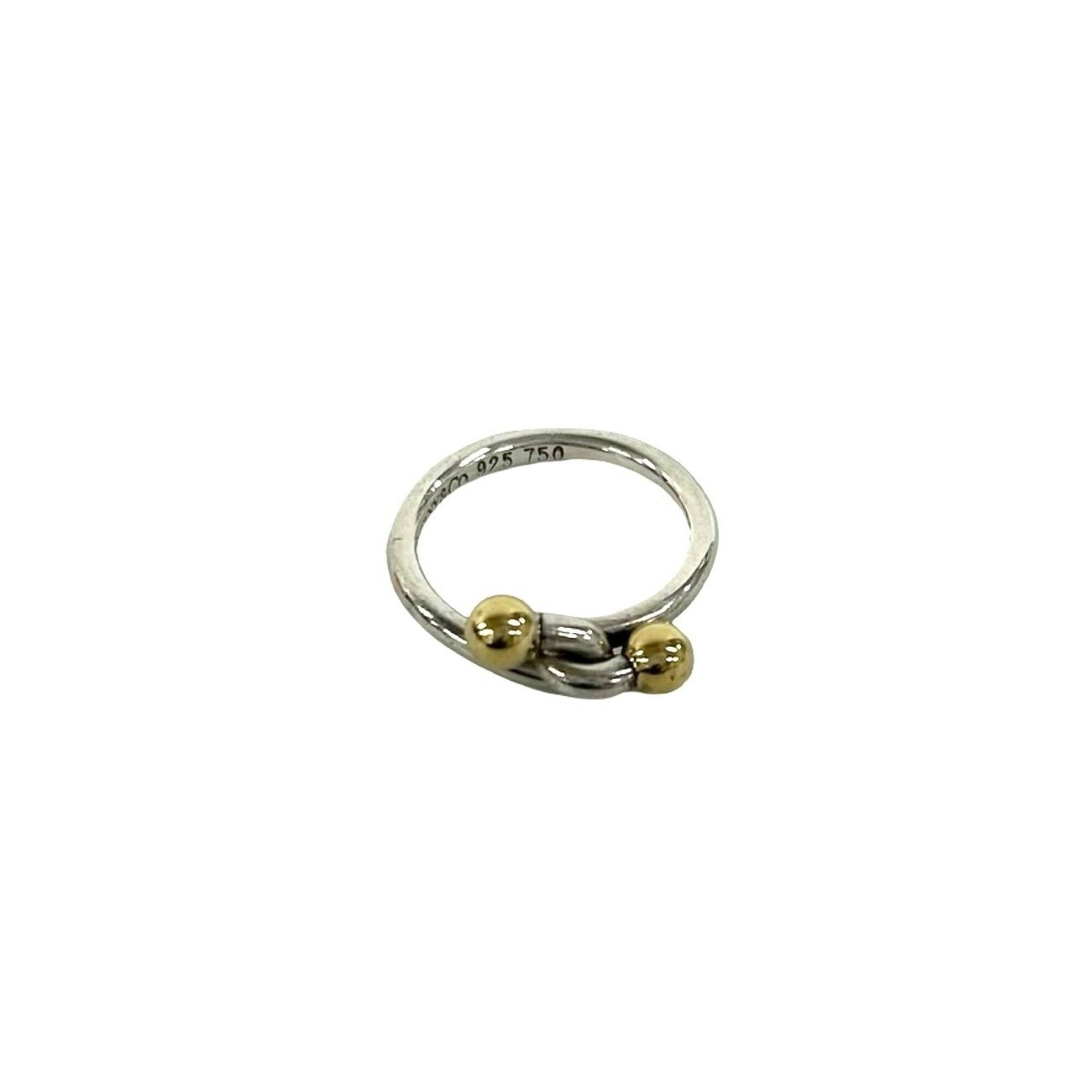 Tiffany Gold Silver Yellow Gold (18K) Silver 925 Band Ring (Pre-Owned)