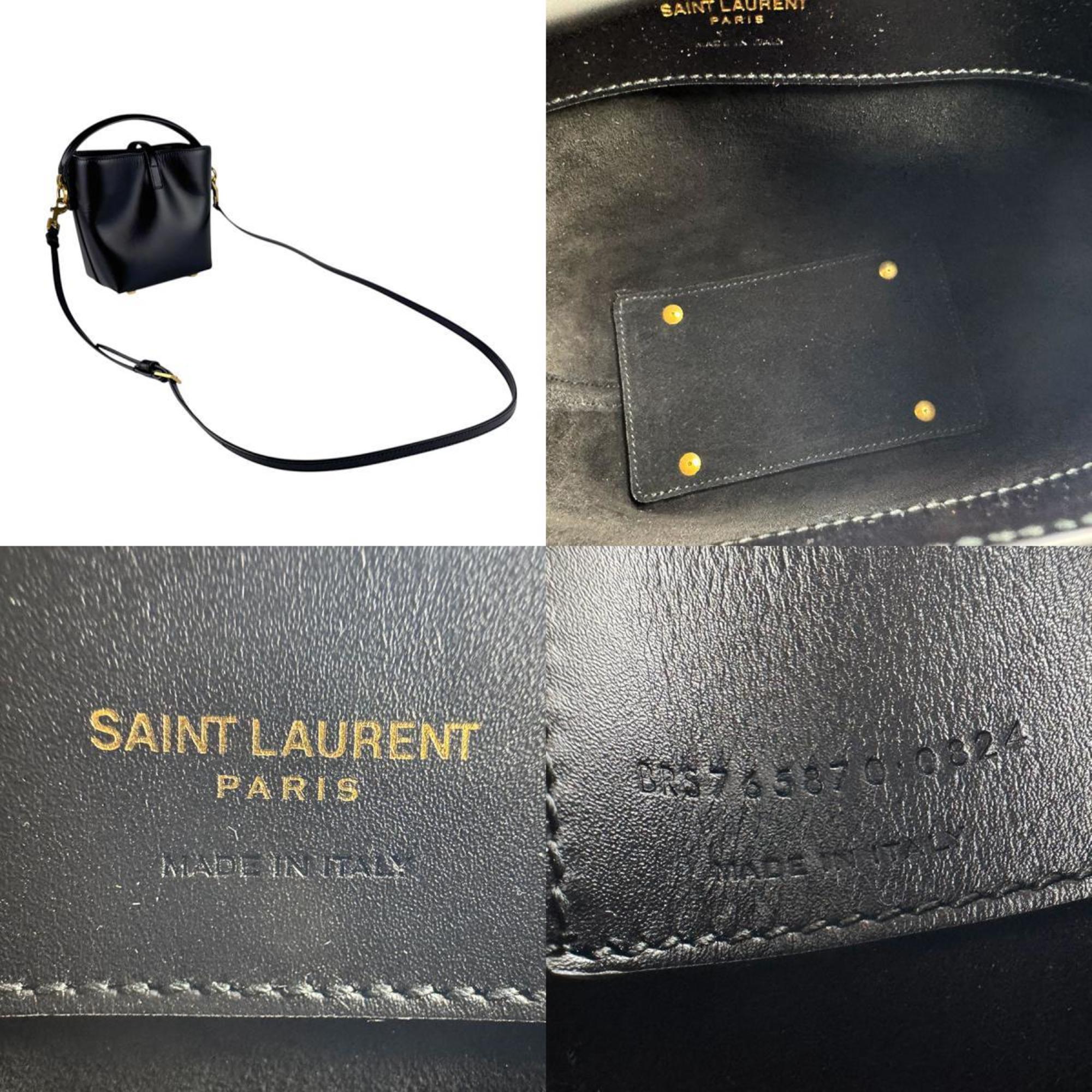 Saint Laurent Black Leather Shoulder Bag (Pre-Owned)