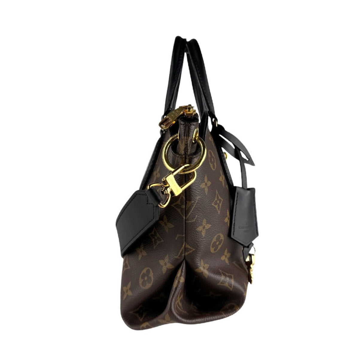 Louis Vuitton Black Brown Monogram Monogram Leather Handbag Shoulder Bag (Pre-Owned)