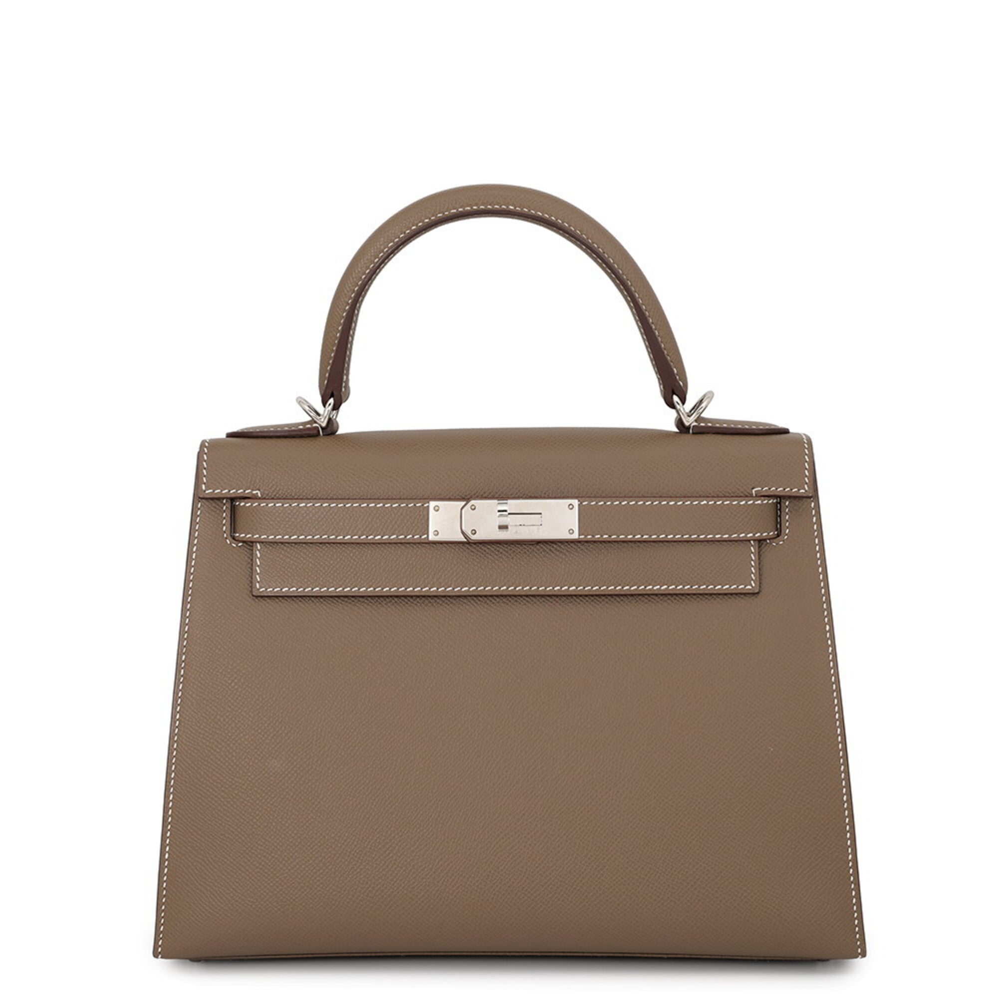 Hermes Kelly Etoupe Gray Epsom Leather Handbag (Pre-Owned)