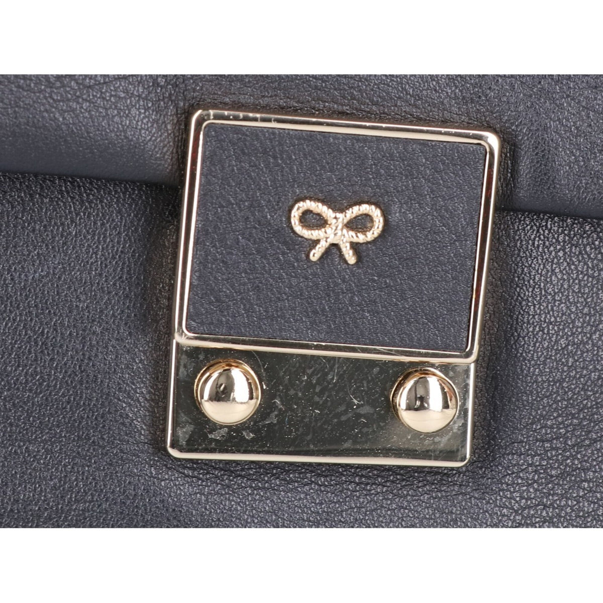 Anya Hindmarch Black Brown Gray Leather Shoulder Bag (Pre-Owned)