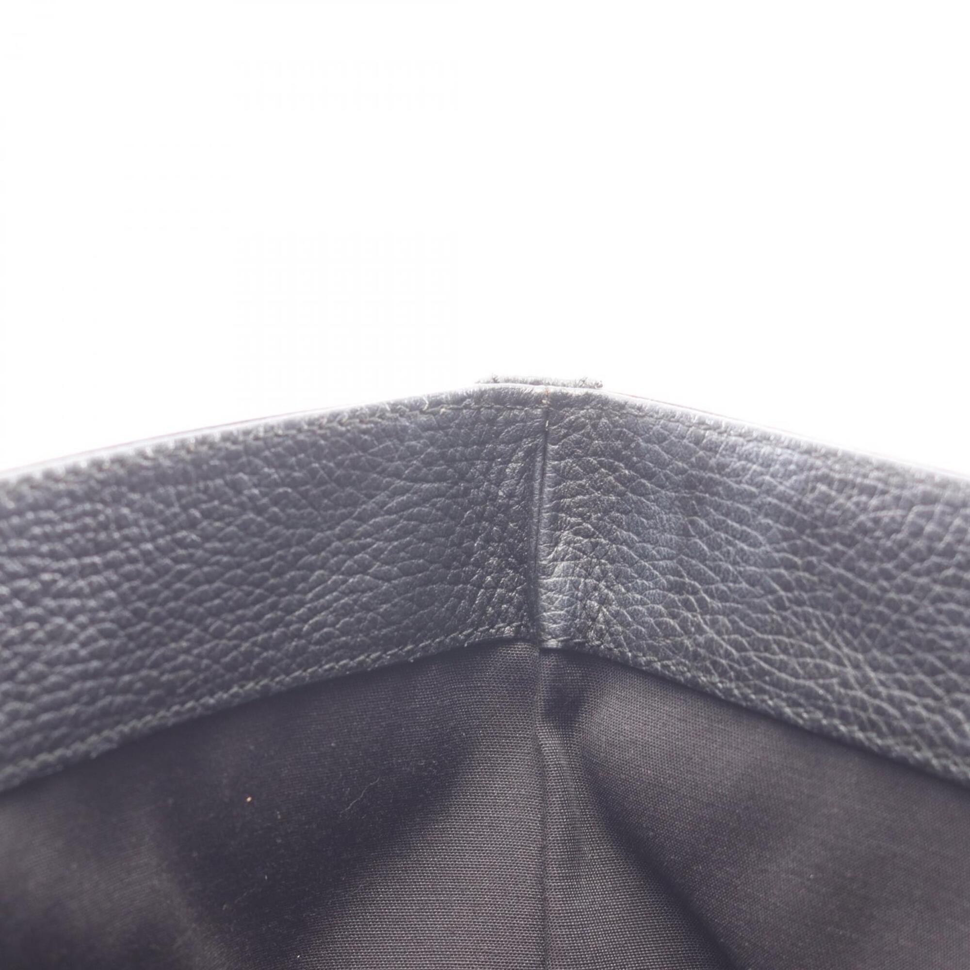 Gucci Black Nylon Leather Handbag Tote Bag (Pre-Owned)