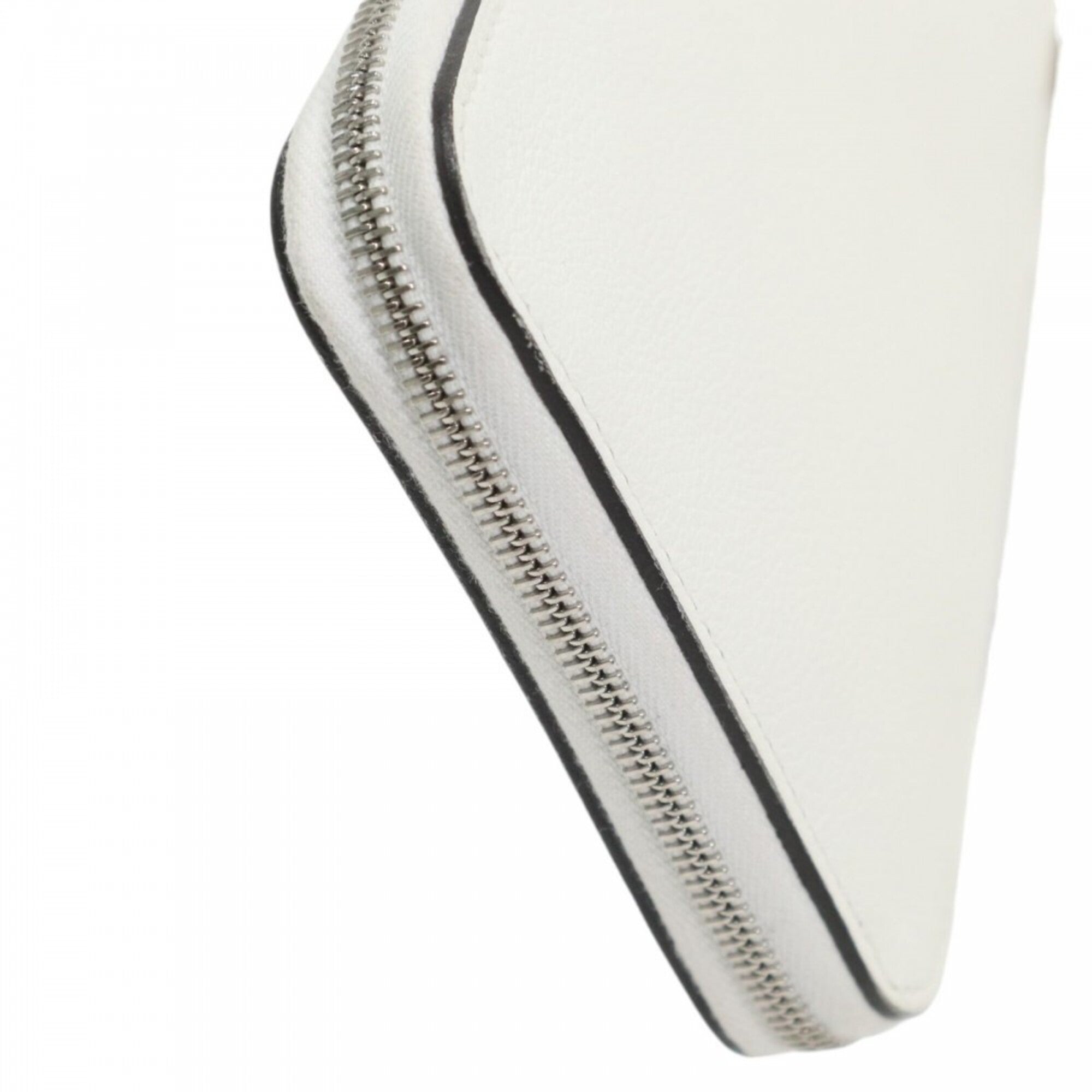 Hermes White Leather Long Wallet (Bi-Fold) (Pre-Owned)
