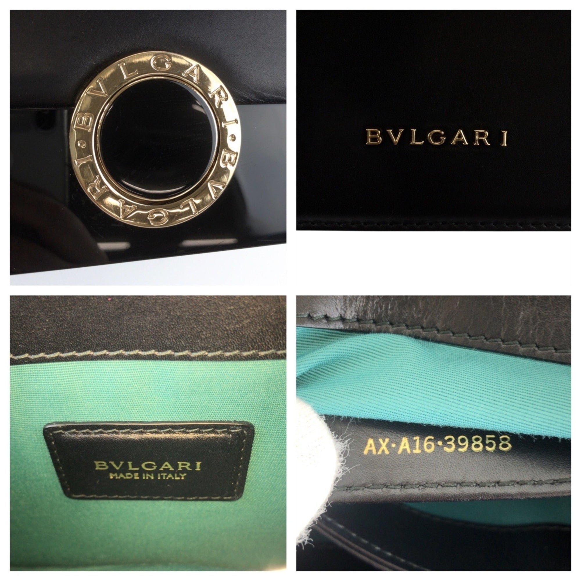 Bvlgari Black Leather Plastic Pochette Shoulder Bag (Pre-Owned)