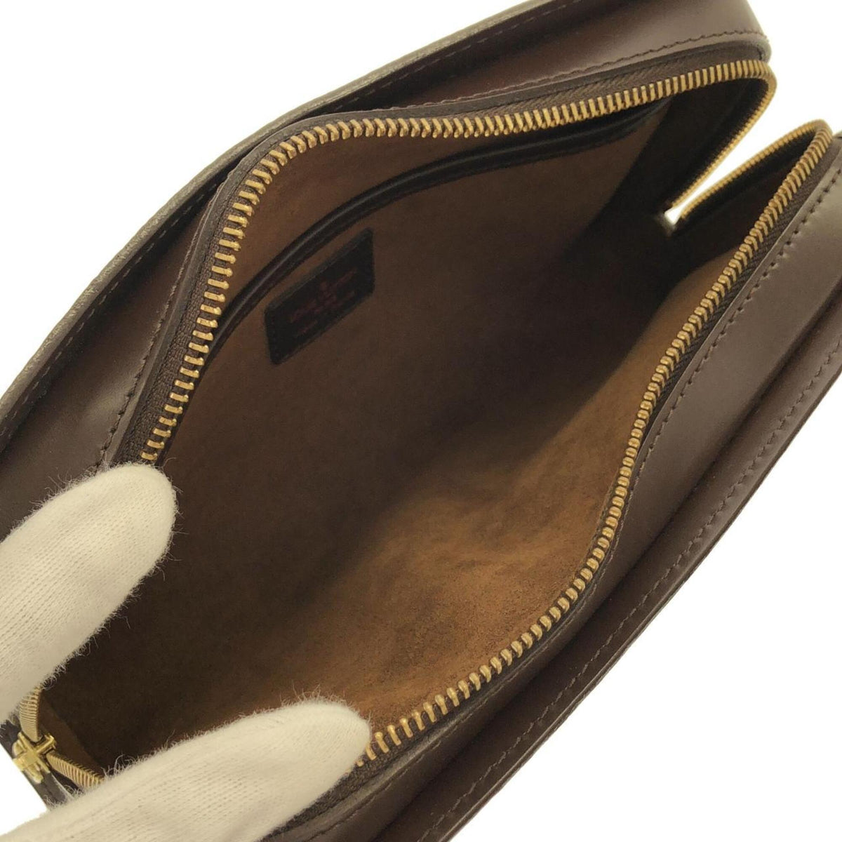 Louis Vuitton Ebene Coated Canvas Clutch Bag (Pre-Owned)