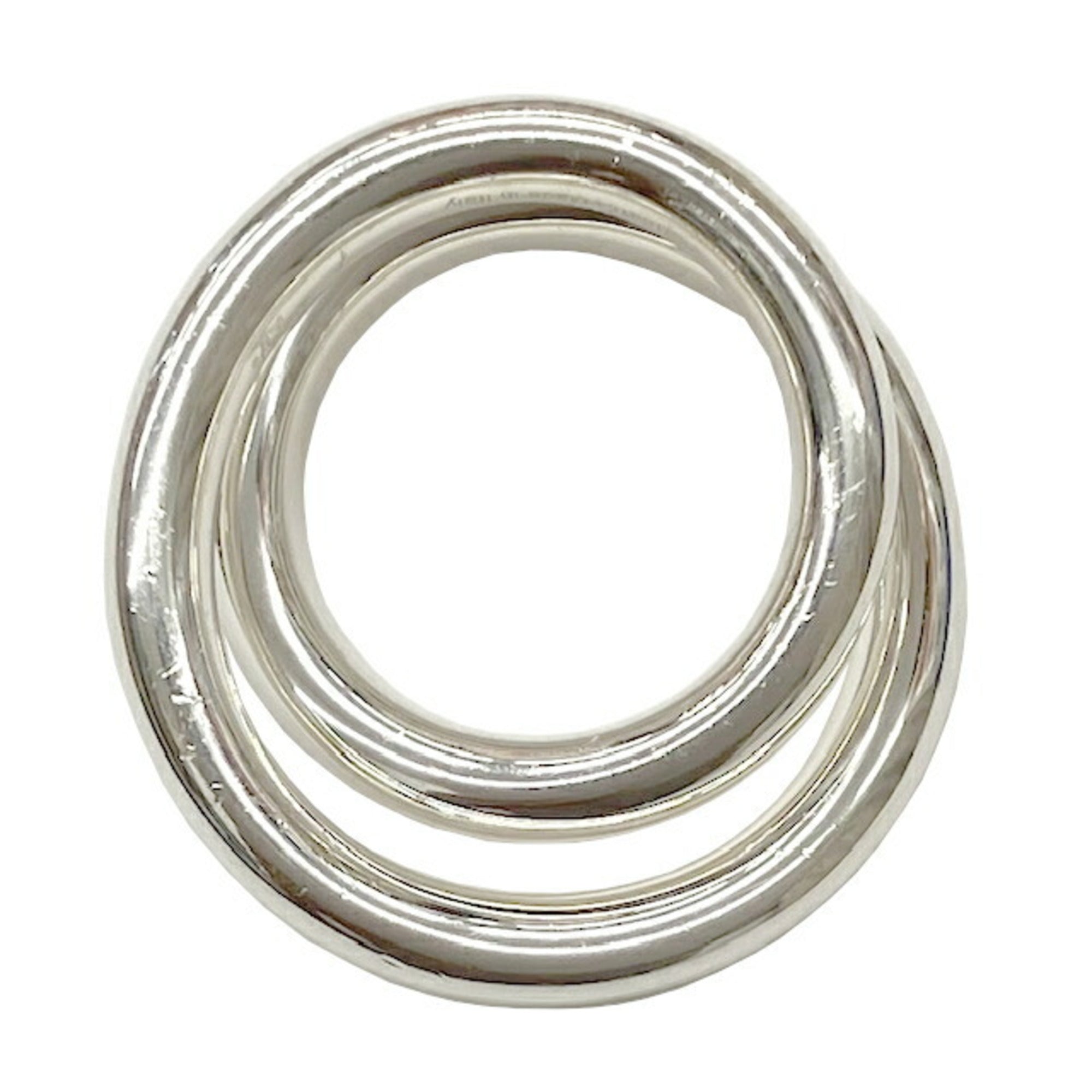 Hermes Silver Silver 925 Band Ring (Pre-Owned)