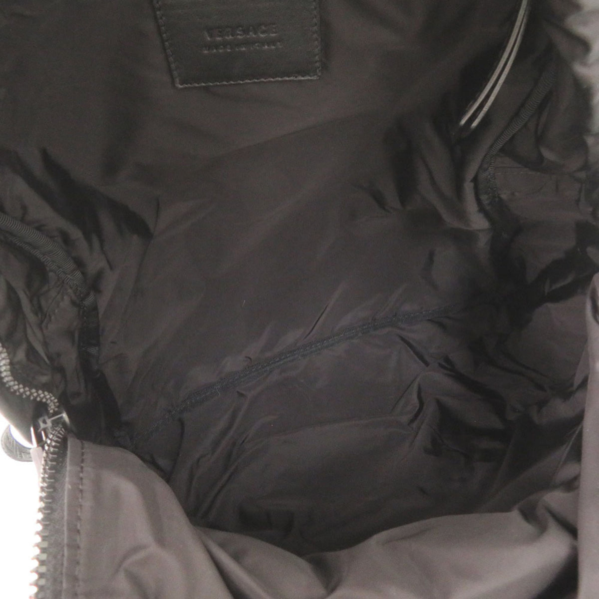 Versace Black Nylon Backpack (Pre-Owned)
