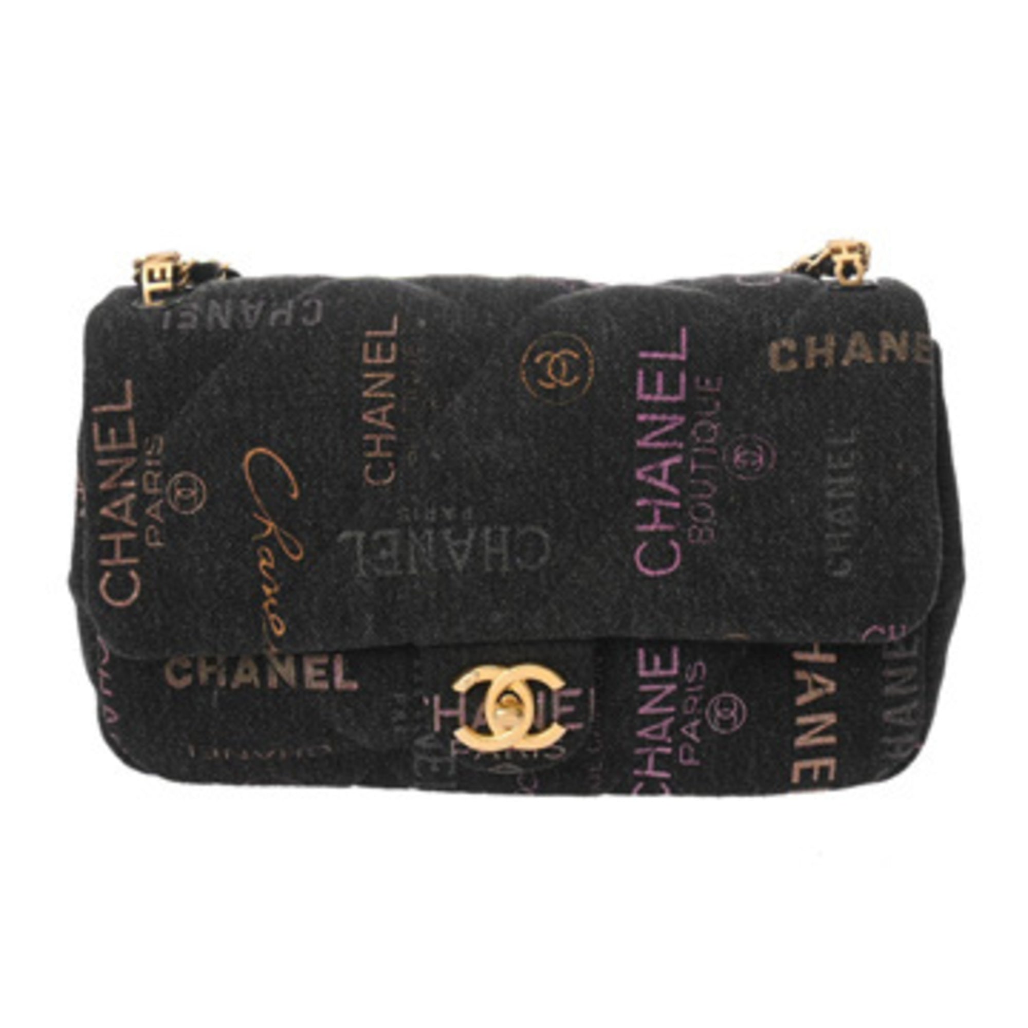 Chanel Black Denim Shoulder Bag (Pre-Owned)