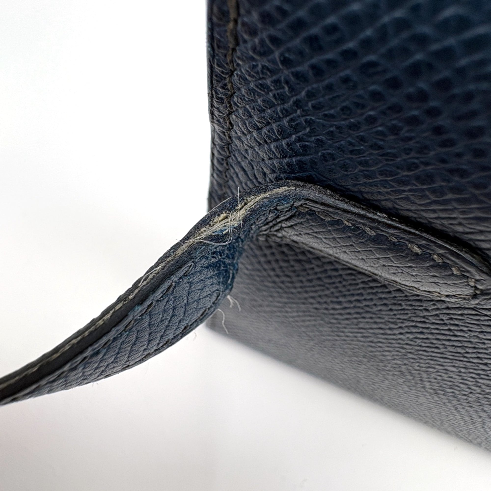 Hermes Kelly Blue Epsom Leather Long Wallet (Bi-Fold) (Pre-Owned)