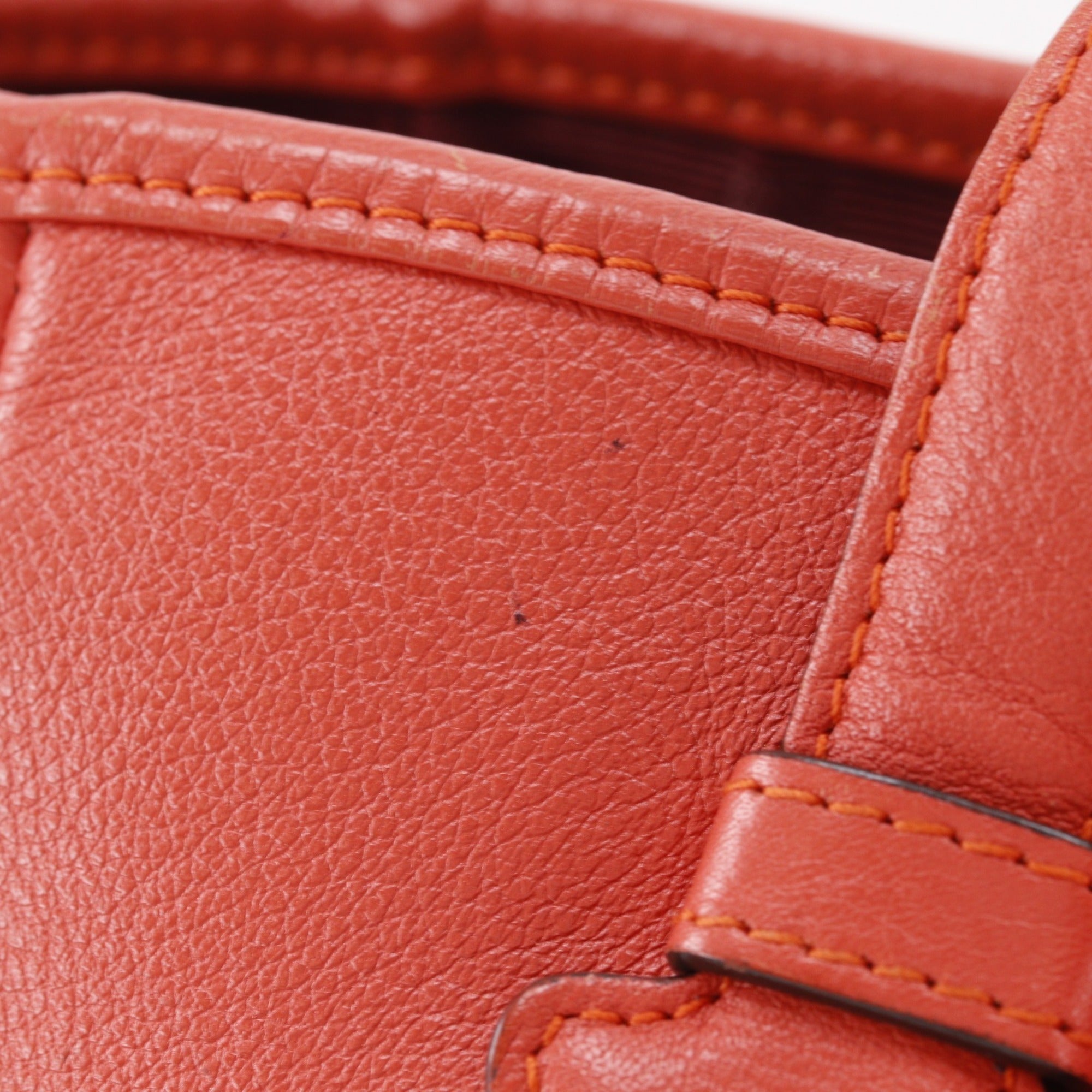Loewe Red Color Leather Tote Bag (Pre-Owned)