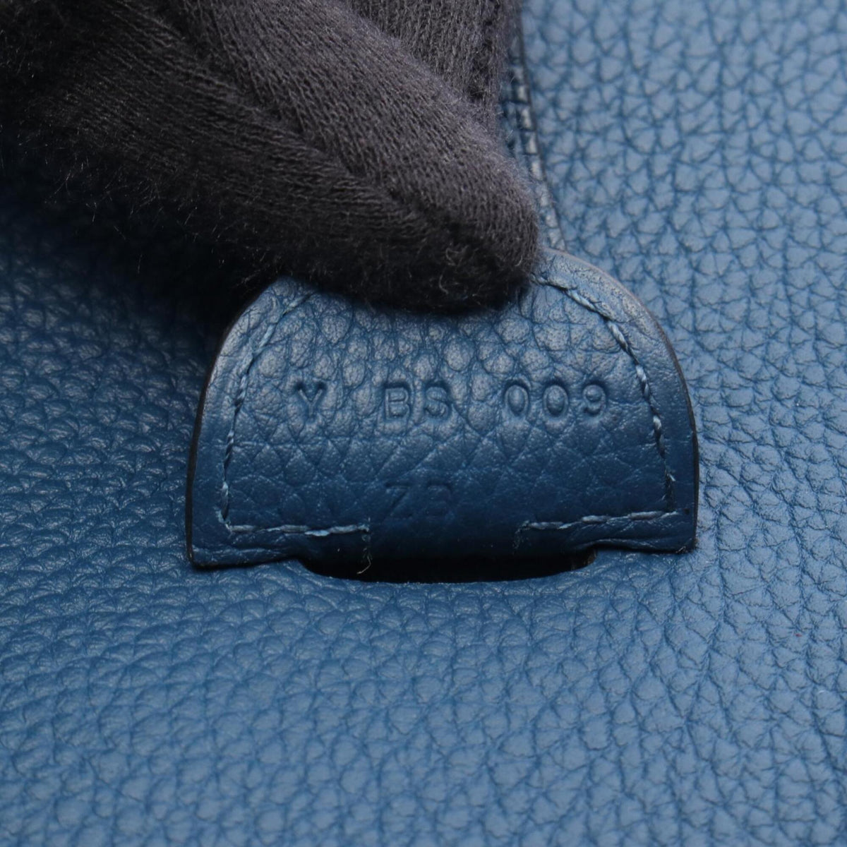 Hermes Blue Deep Blue Taurillon Clemence Leather Handbag Shoulder Bag (Pre-Owned)