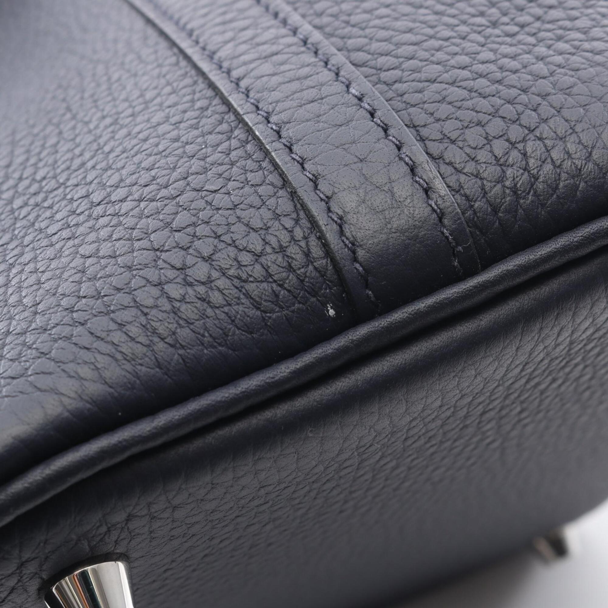 Hermes Blue Nuit Navy Taurillon Clemence Leather Handbag (Pre-Owned)