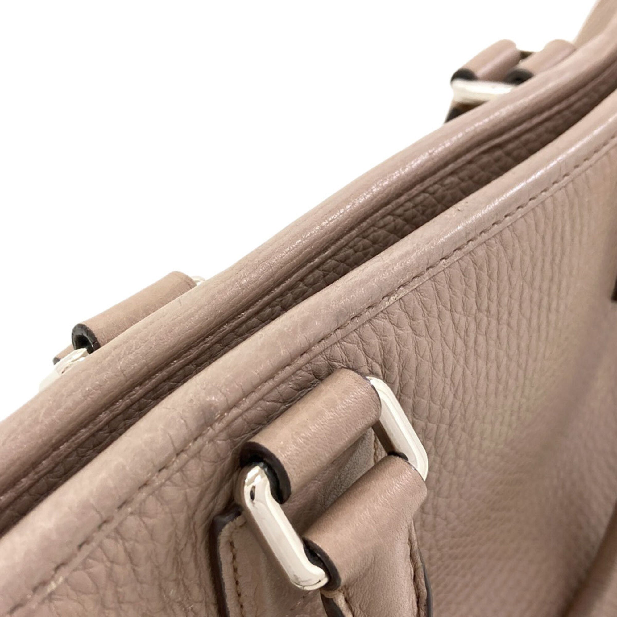 Loewe Amazona Grayish Leather Handbag (Pre-Owned)