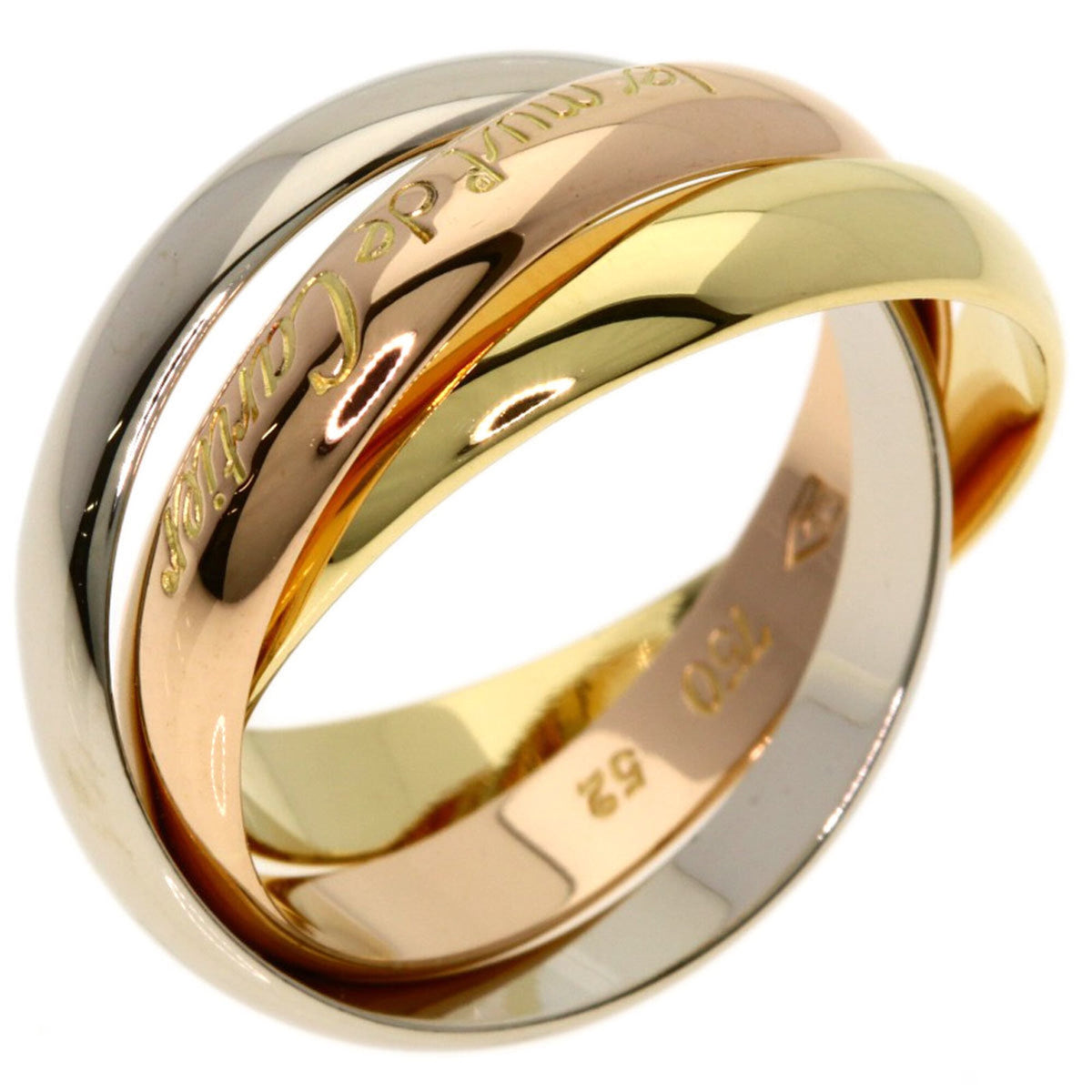 Cartier Trinity Yellow Gold (18K) Pink Gold (18K) White Gold (18K) Band Ring (Pre-Owned)