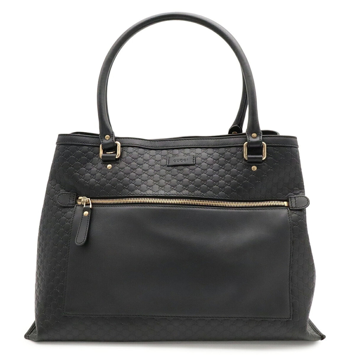 Gucci Black Yellow Leather Shoulder Bag Tote Bag (Pre-Owned)