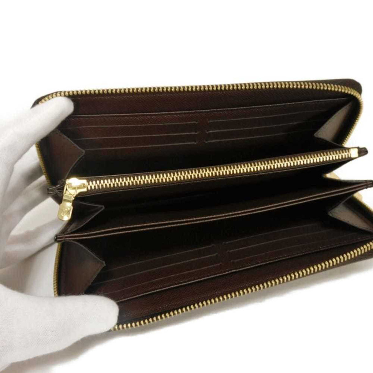 Louis Vuitton Brown Damier Canvas Ebene Damier Canvas Leather Long Wallet (Bi-Fold) (Pre-Owned)