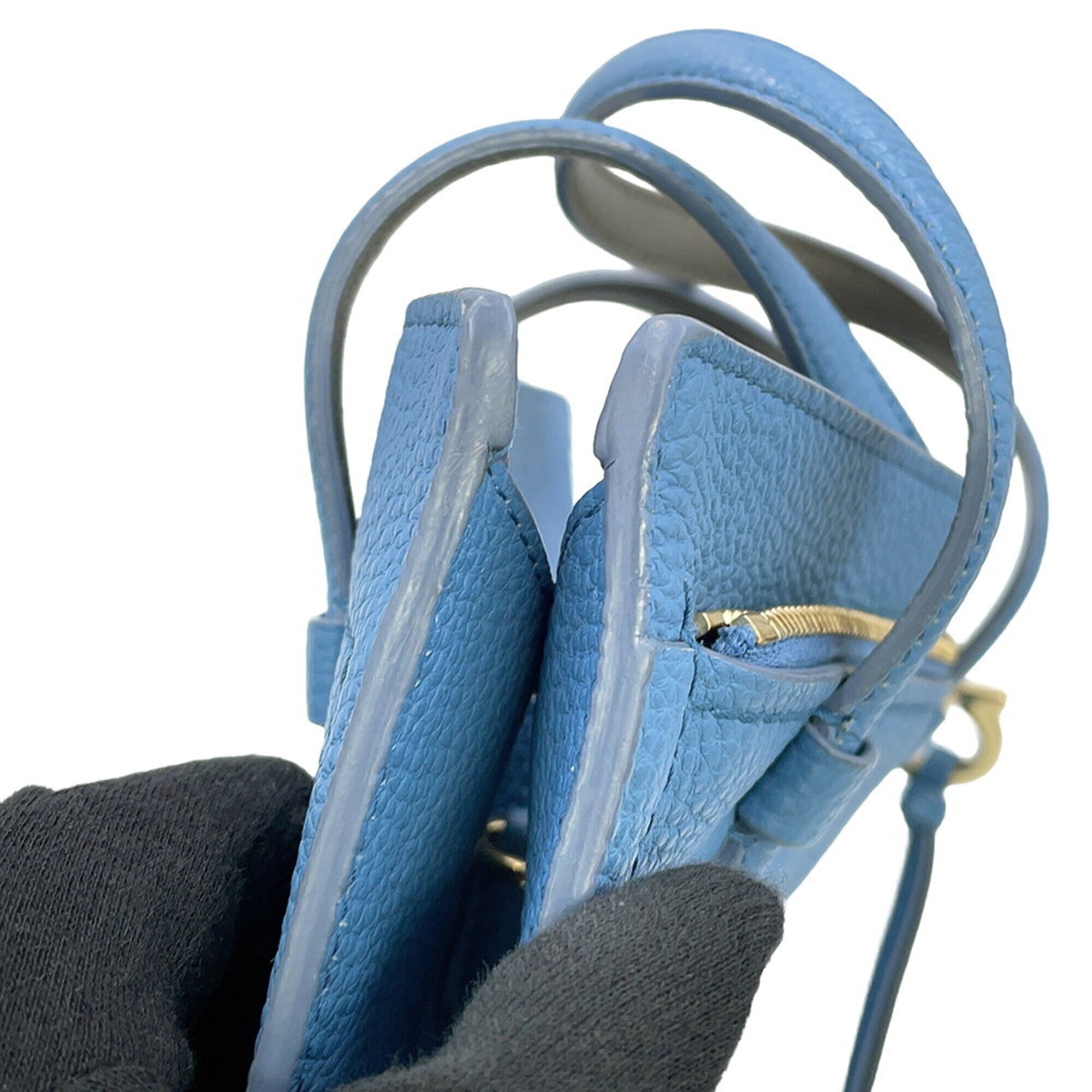 Salvatore Ferragamo Blue Leather Handbag (Pre-Owned)
