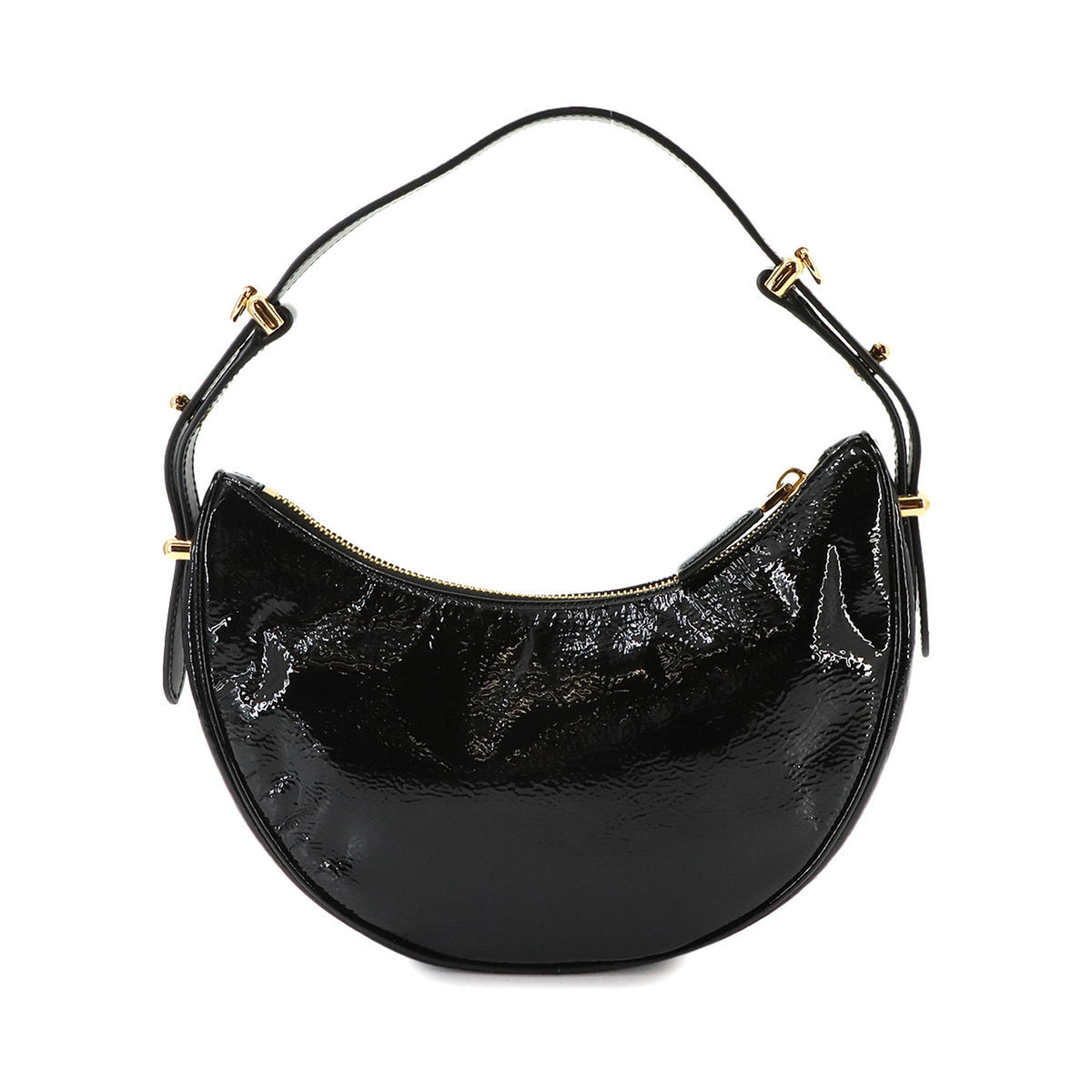 Prada Black Nero Patent Leather Handbag Shoulder Bag (Pre-Owned)