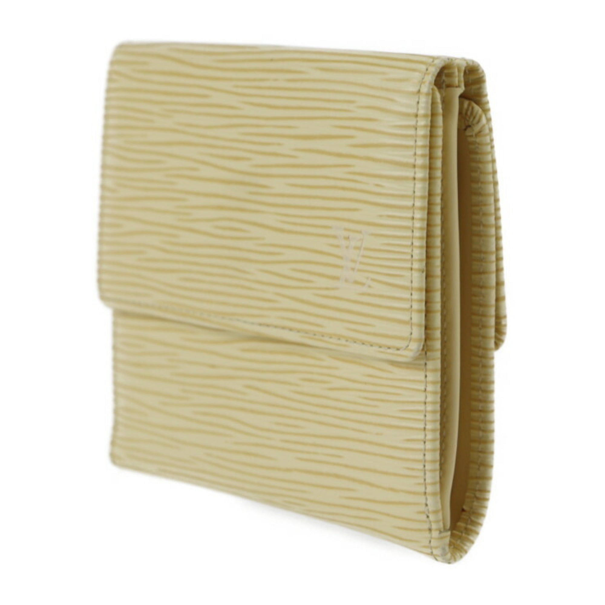 Louis Vuitton Epi Cream Yellow Epi Leather Wallet (Tri-Fold) (Pre-Owned)