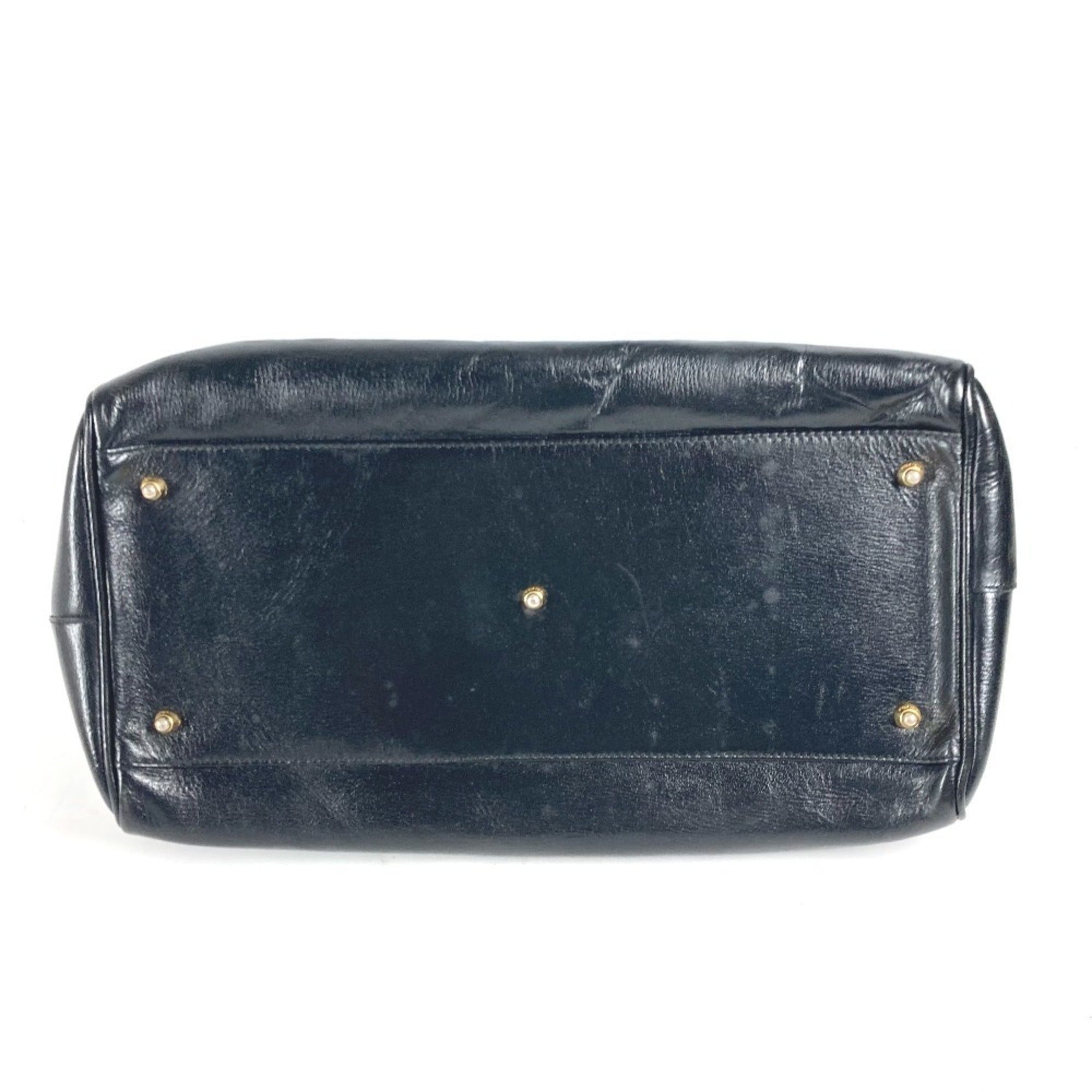 Fendi Black Leather Handbag Shoulder Bag (Pre-Owned)