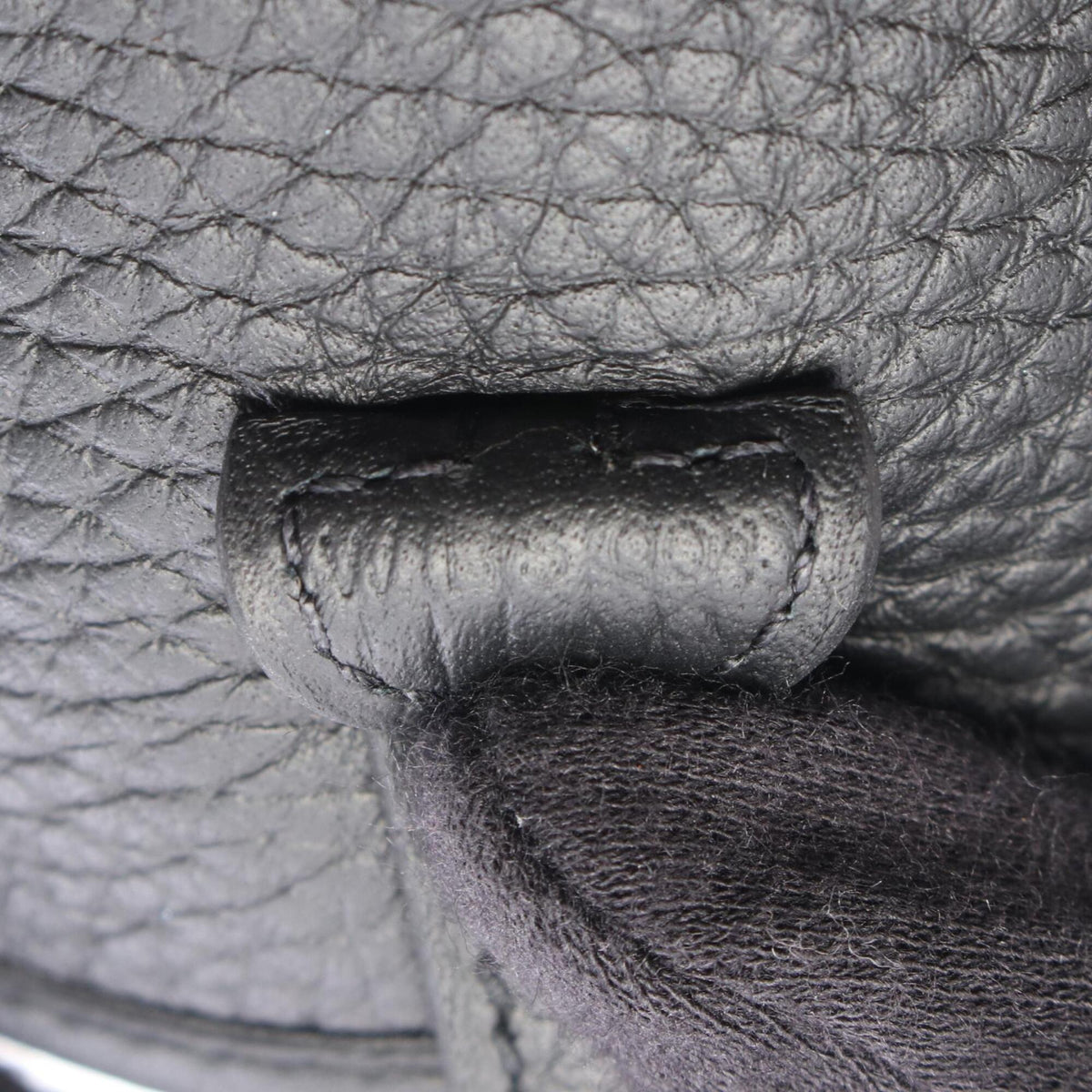 Hermes Black Taurillon Clemence Leather Shoulder Bag (Pre-Owned)