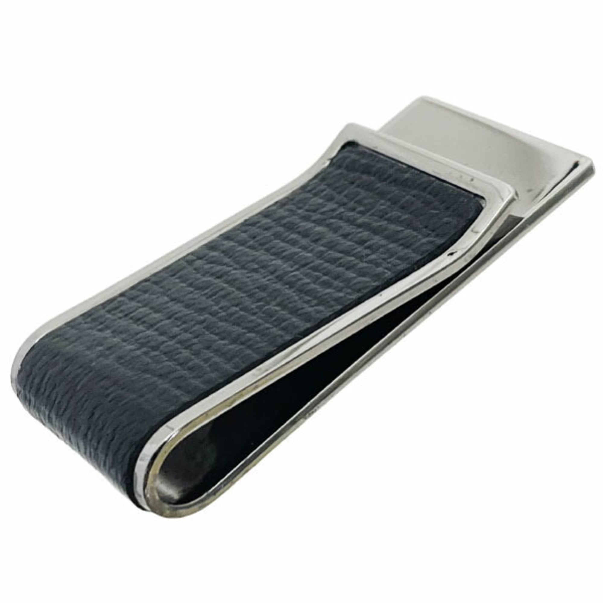 Gucci Black Leather Metal Money Clip (Pre-Owned)