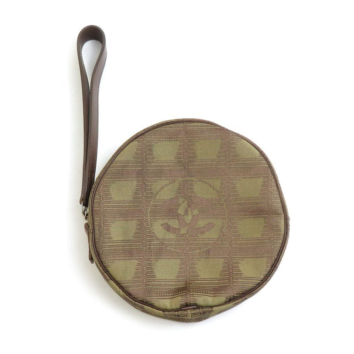 Chanel Brown Khaki New Travel Line Pouch (Pre-Owned)