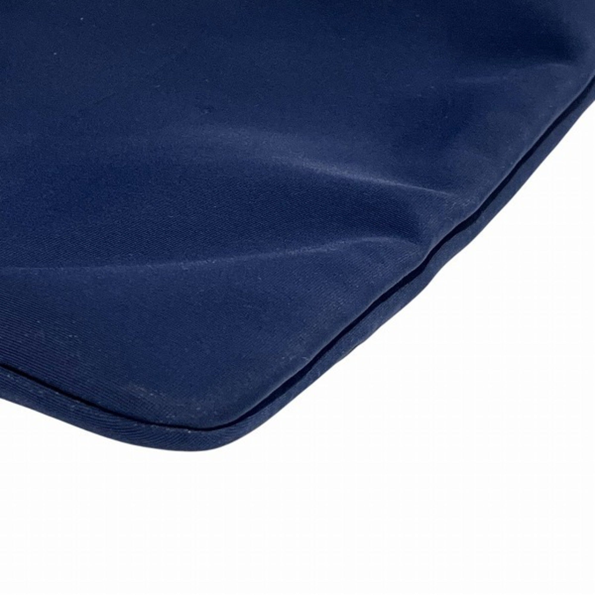 Hermes Navy Neoprene Clutch Bag Handbag (Pre-Owned)