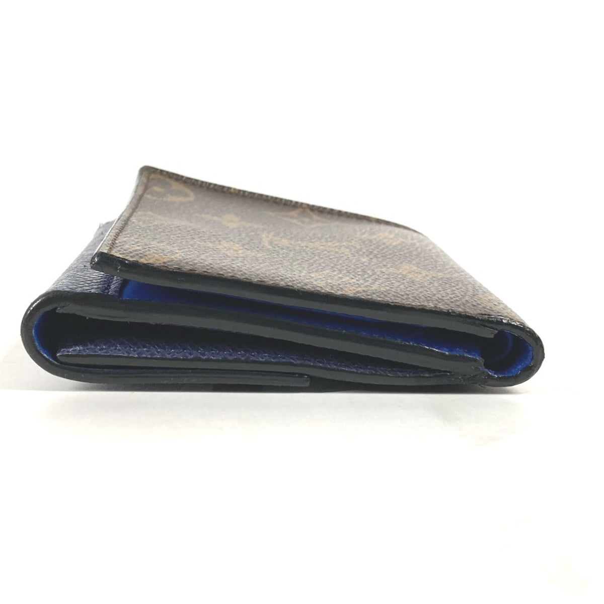 Louis Vuitton Blue Brown Monogram Wallet (Bi-Fold) (Pre-Owned)