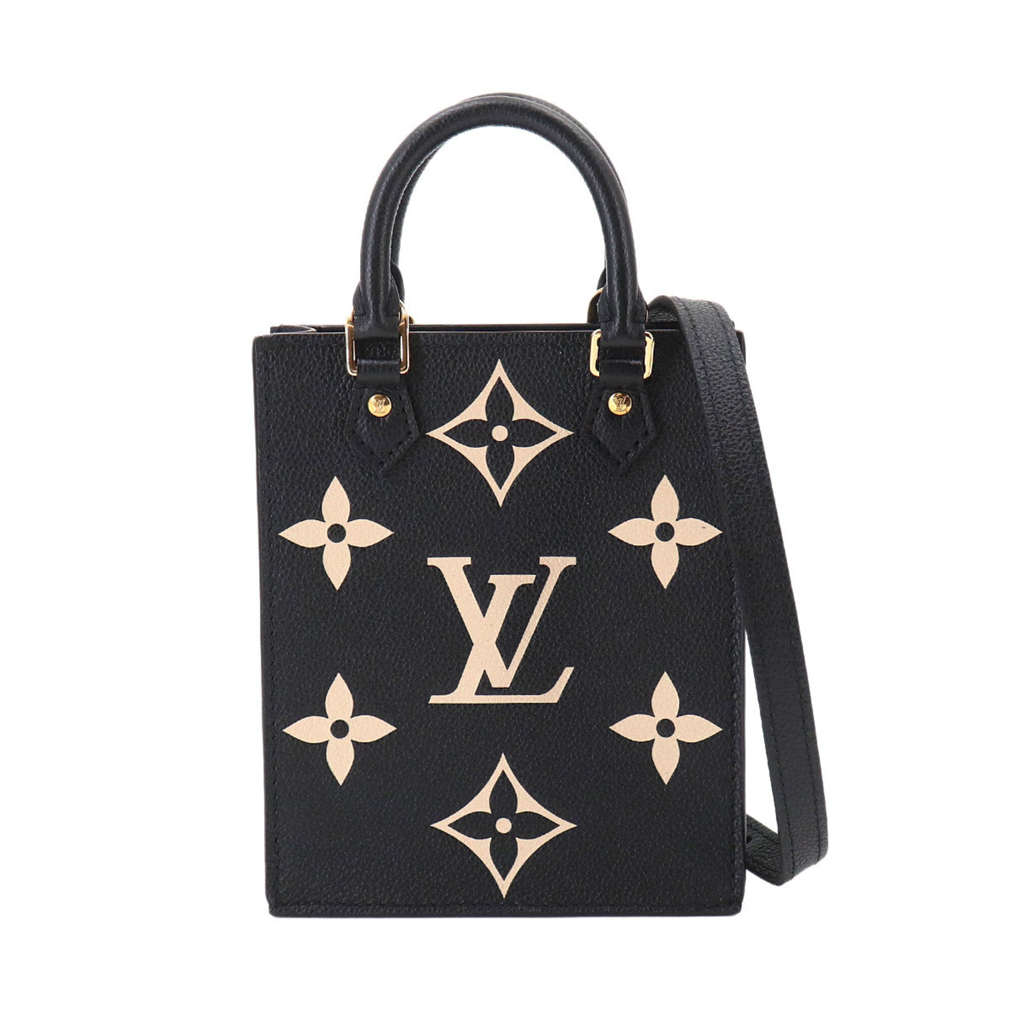 Louis Vuitton Monogram Empreinte Beige Black Monogram Empreinte Handbag (Pre-Owned)