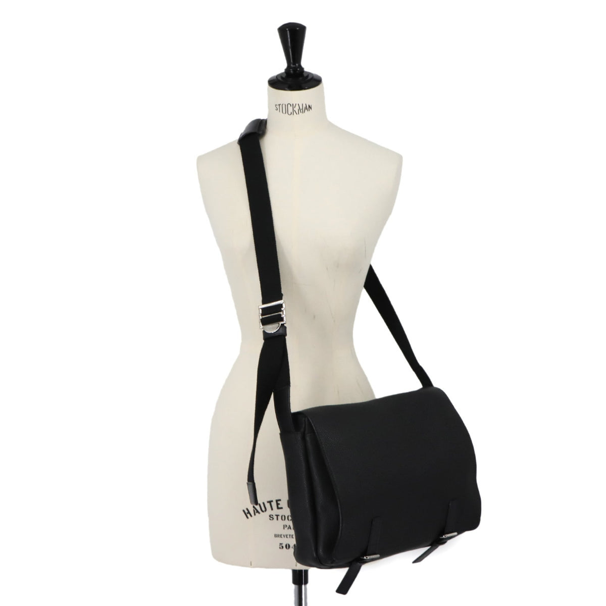Loewe Black Leather Handbag Messenger Bag Shoulder Bag (Pre-Owned)