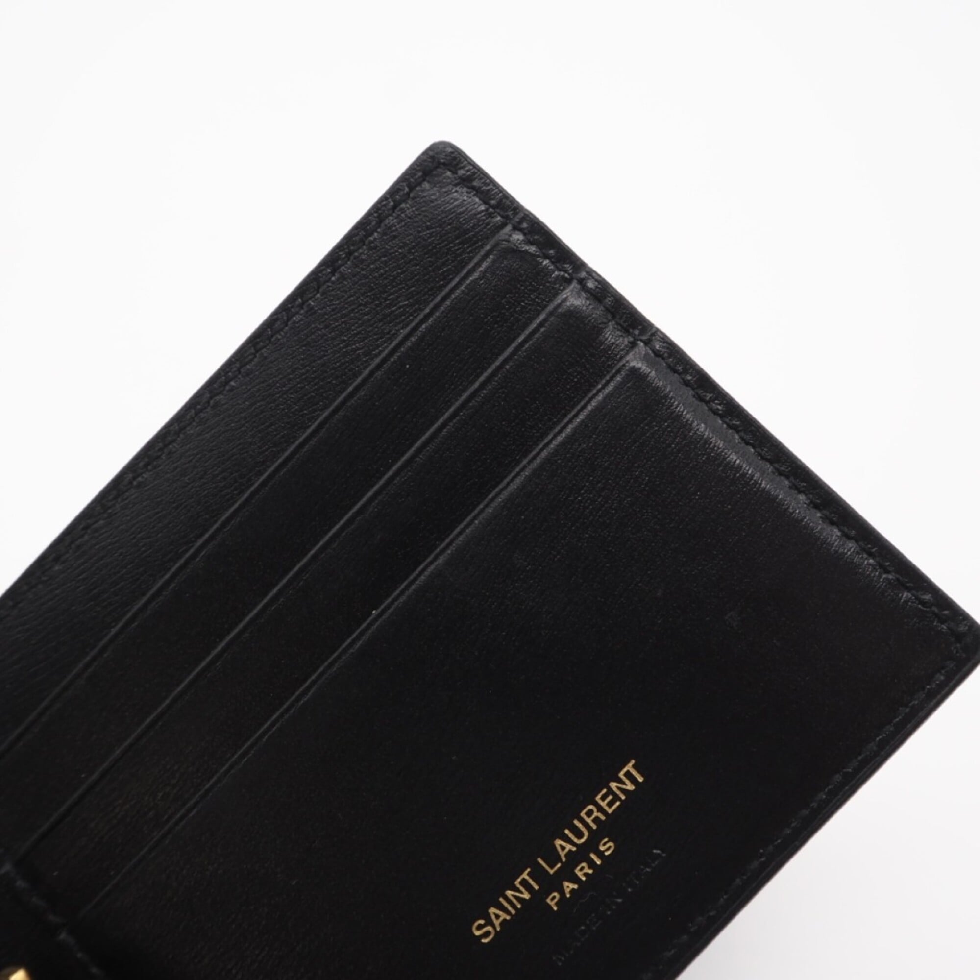 Saint Laurent Black Leather Money Clip (Pre-Owned)
