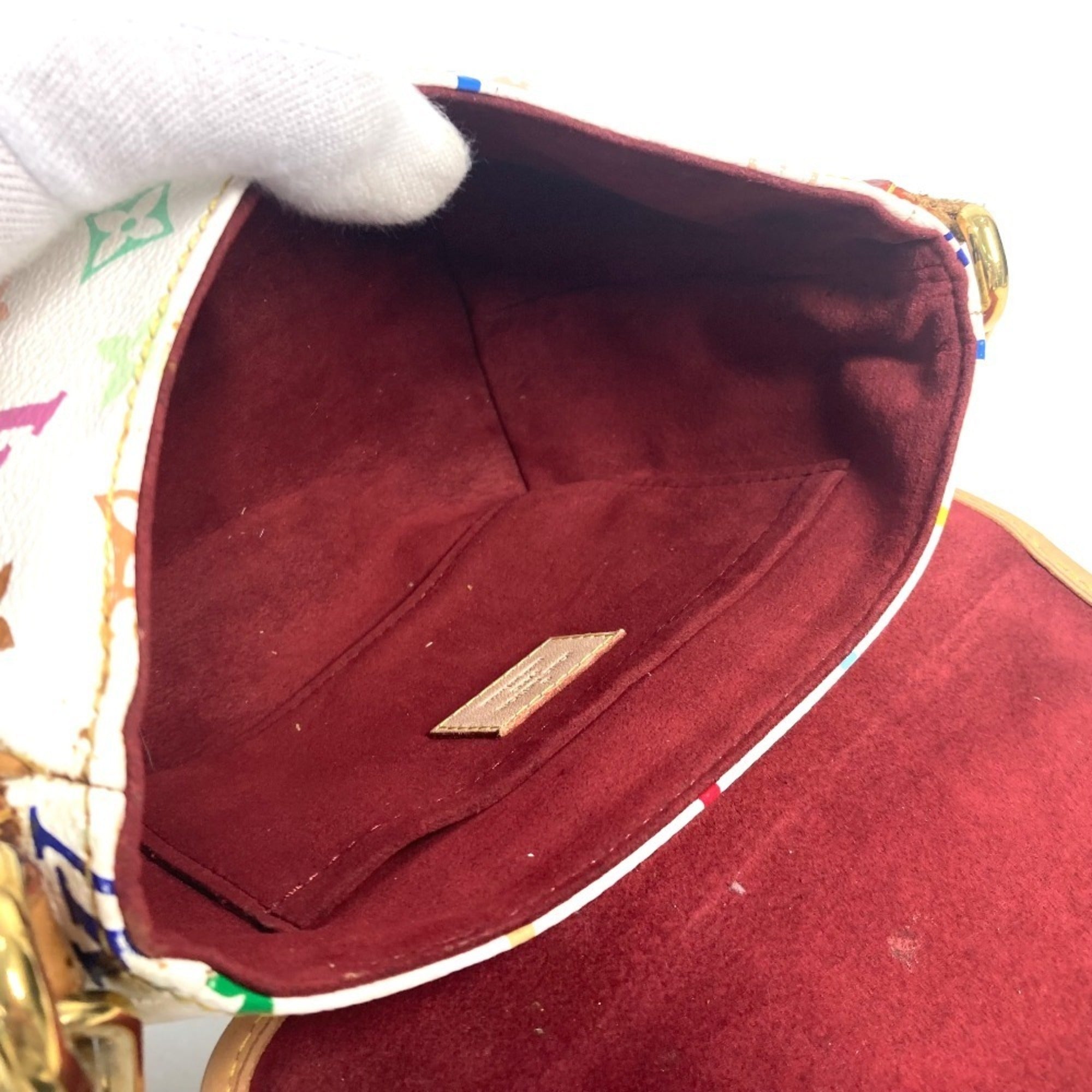 Louis Vuitton Blanc Multi-Color White Monogram Multicolore Handbag Shoulder Bag (Pre-Owned)
