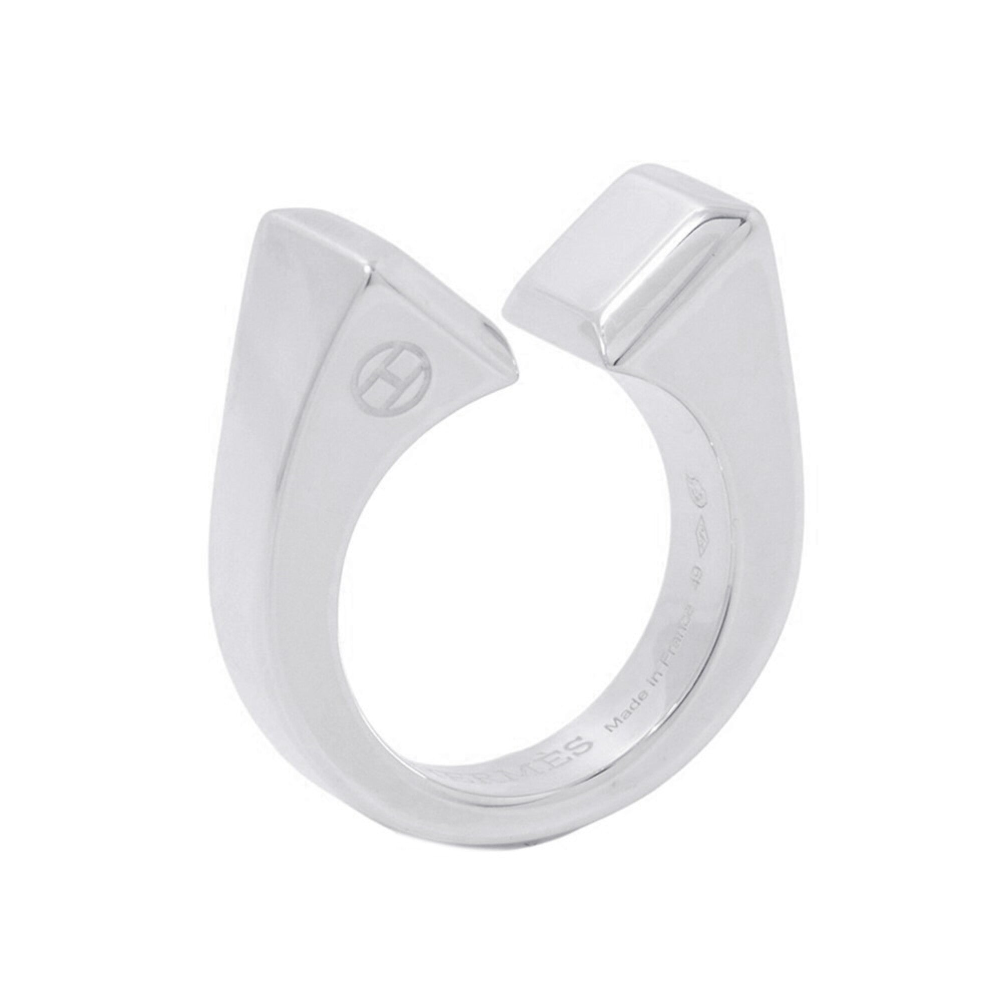 Hermes Silver 925 Band Ring (Pre-Owned)