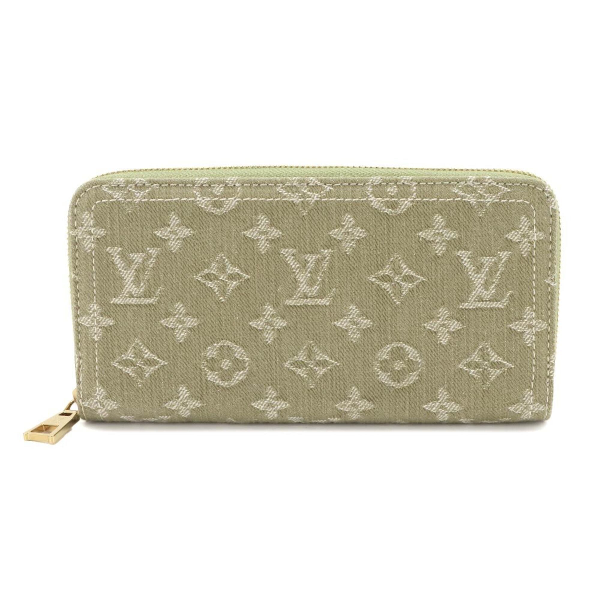 Louis Vuitton Khaki Monogram Denim Long Wallet (Bi-Fold) (Pre-Owned)