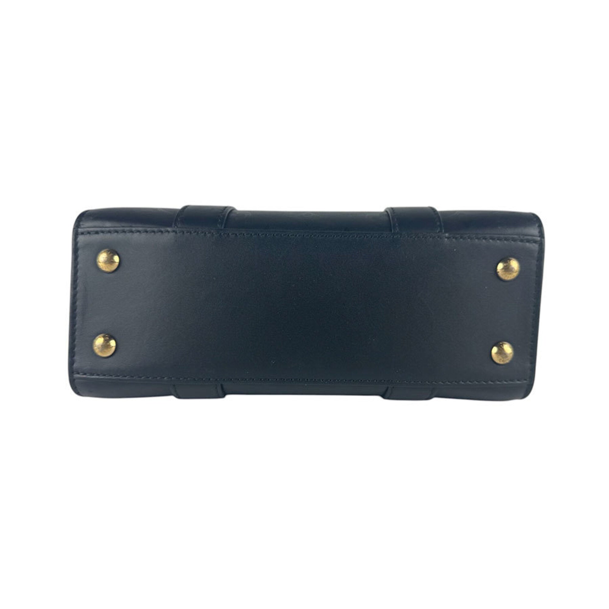 Louis Vuitton Black Leather Handbag Shoulder Bag (Pre-Owned)