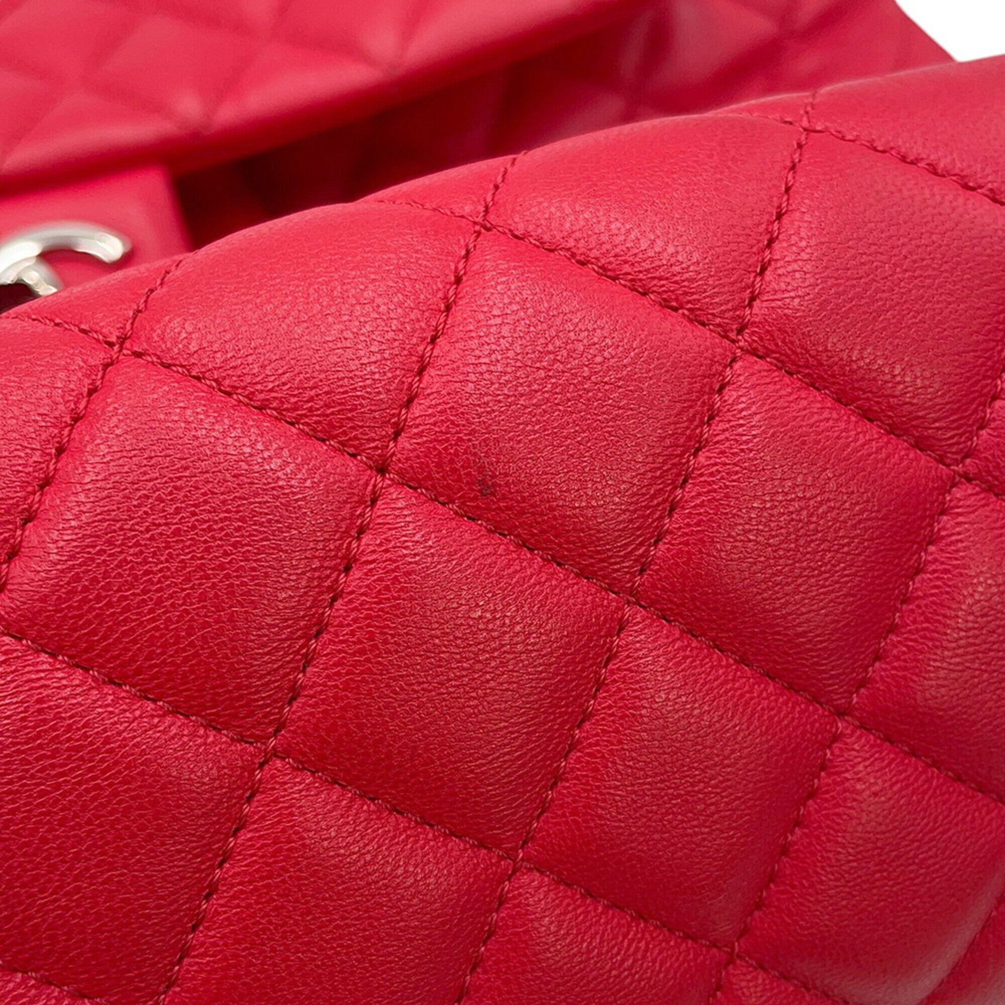 Chanel Red Color Backpack Handbag (Pre-Owned)