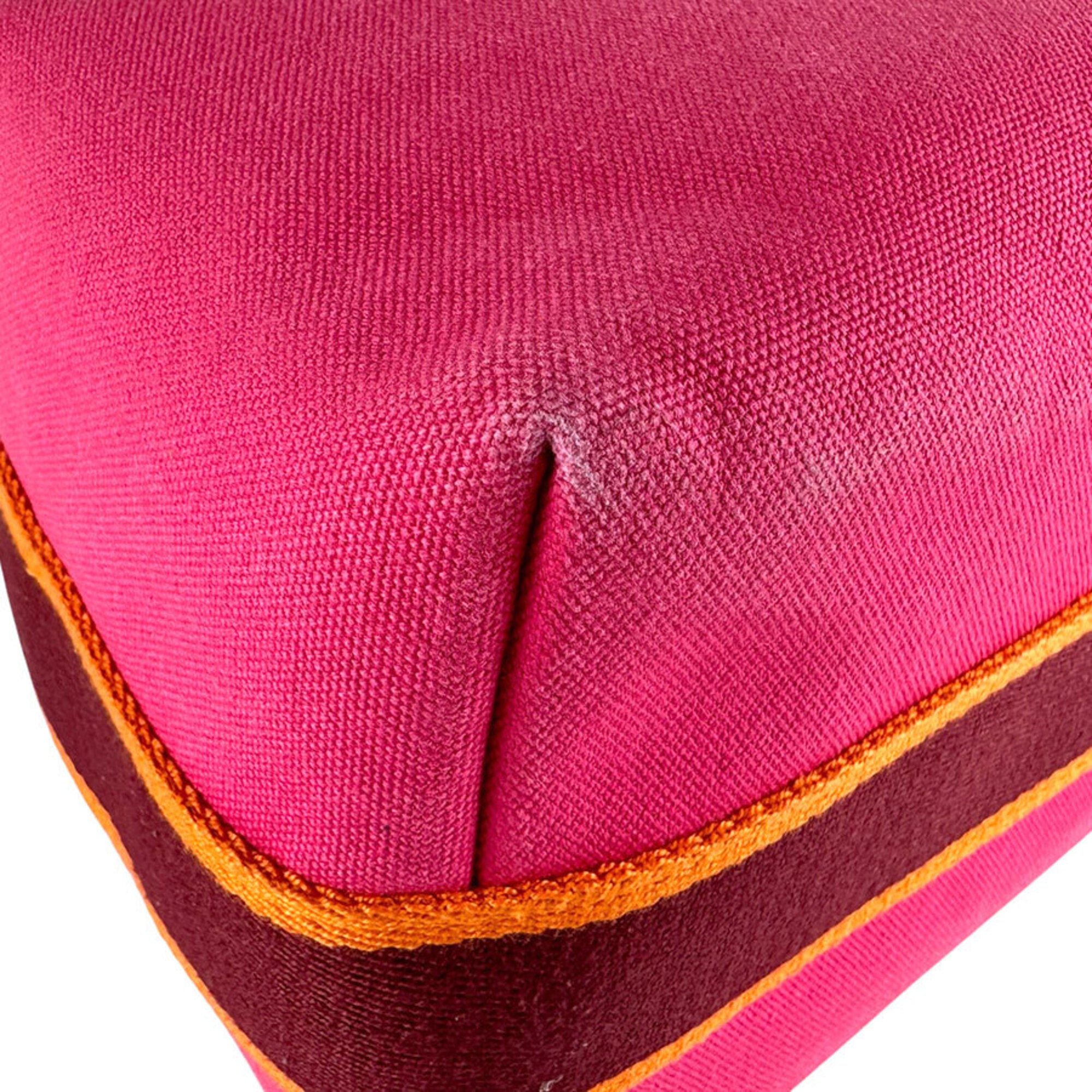 Hermes Pink Canvas Handbag Pouch (Pre-Owned)