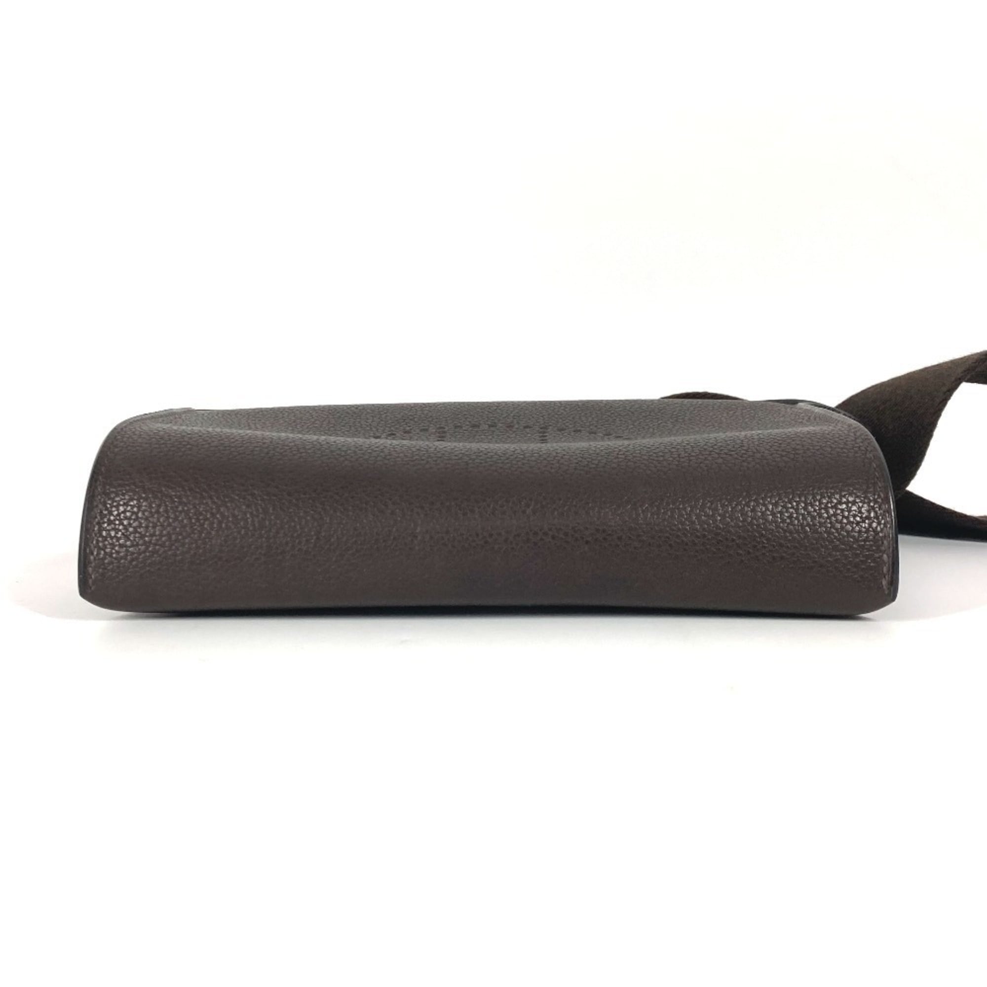 Hermes Dark Brown Togo Leather Pochette Shoulder Bag (Pre-Owned)
