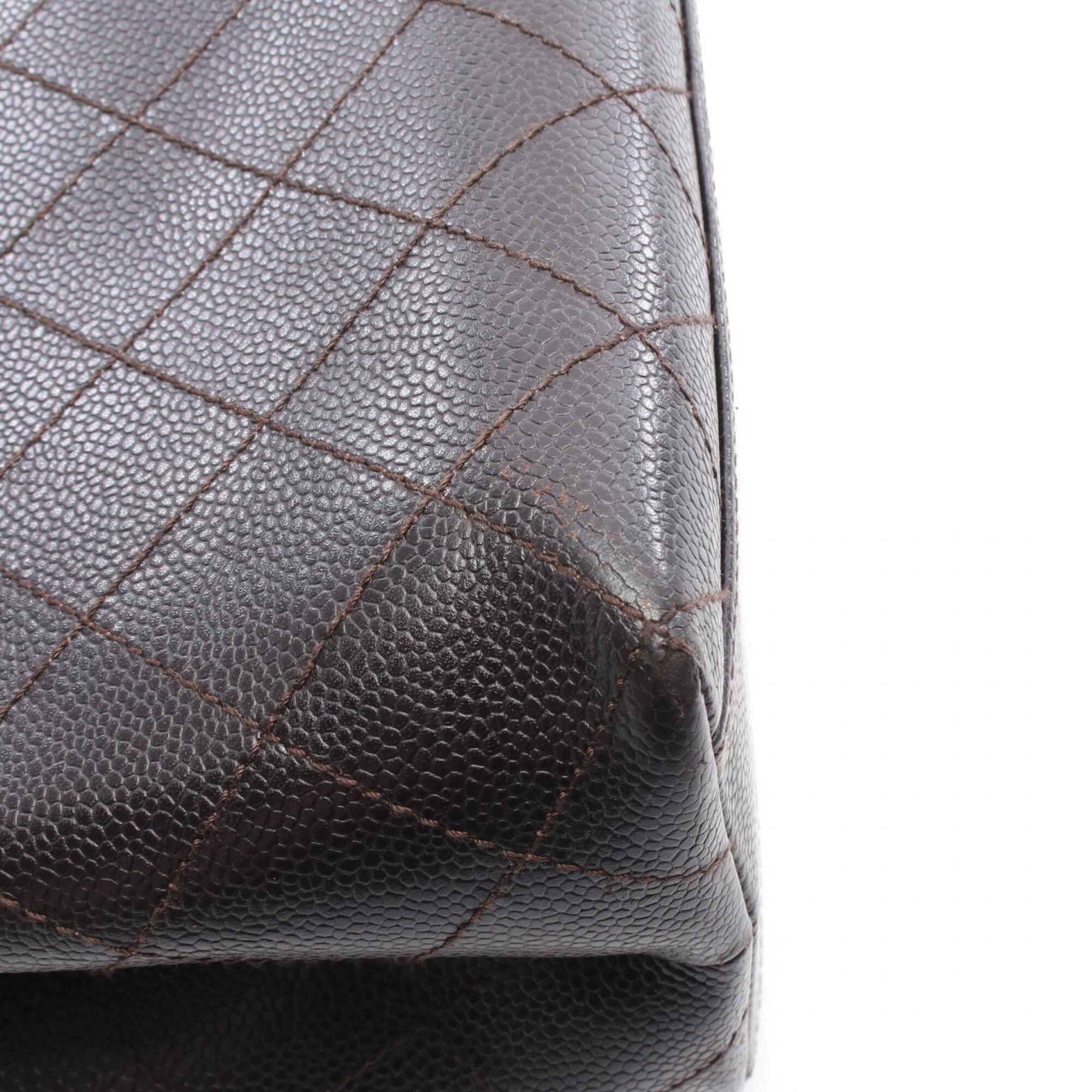 Chanel Matelasse Brown Leather Handbag Tote Bag (Pre-Owned)